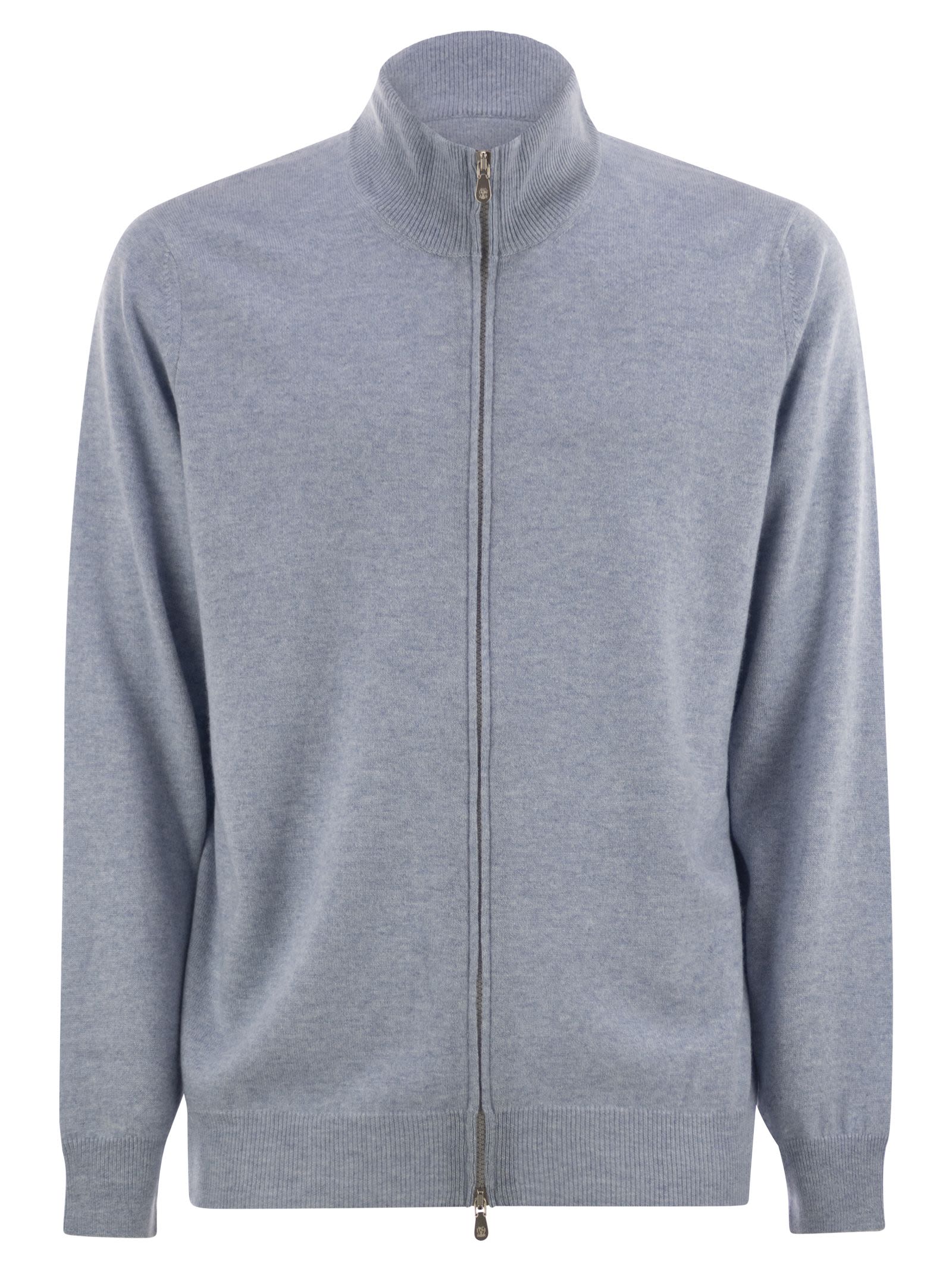 Brunello Cucinelli Men High-Necked Cashmere Cardigan With Zip BRUNELLO CUCINELLI