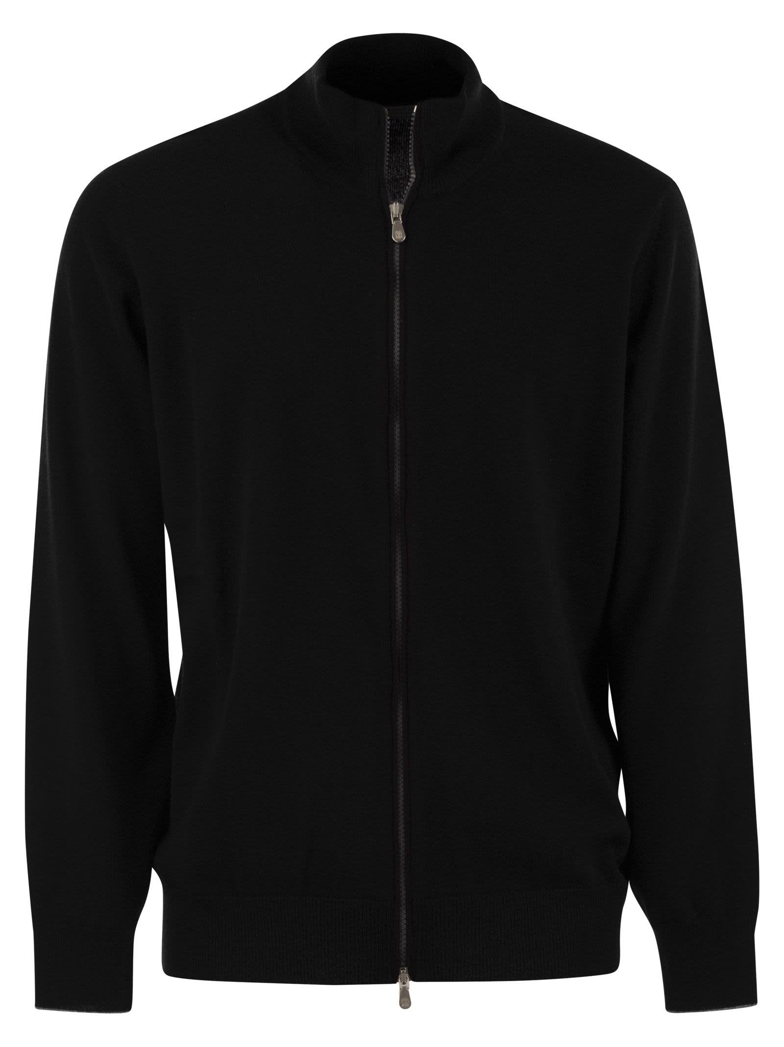 Brunello Cucinelli Men High-Necked Cashmere Cardigan With Zip BRUNELLO CUCINELLI