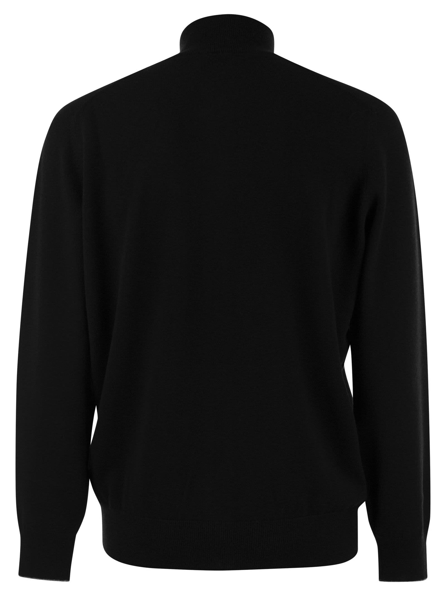 Brunello Cucinelli Men High-Necked Cashmere Cardigan With Zip BRUNELLO CUCINELLI