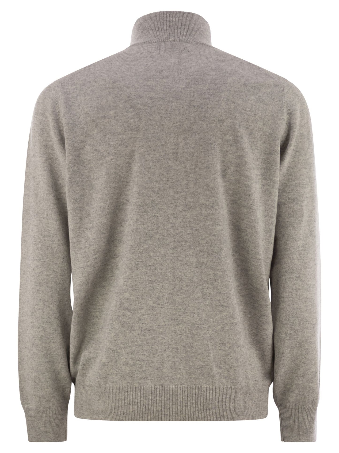 Brunello Cucinelli Men High-Necked Cashmere Cardigan With Zip BRUNELLO CUCINELLI