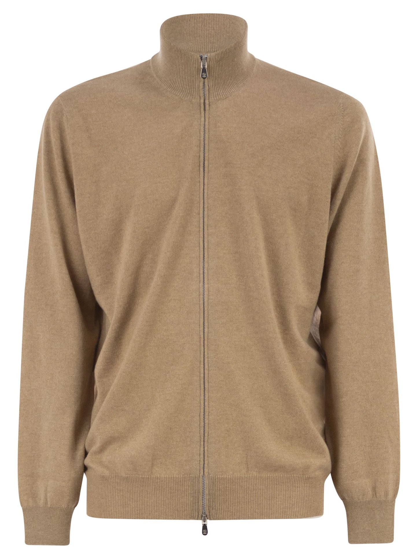 Brunello Cucinelli Men High-Necked Cashmere Cardigan With Zip BRUNELLO CUCINELLI