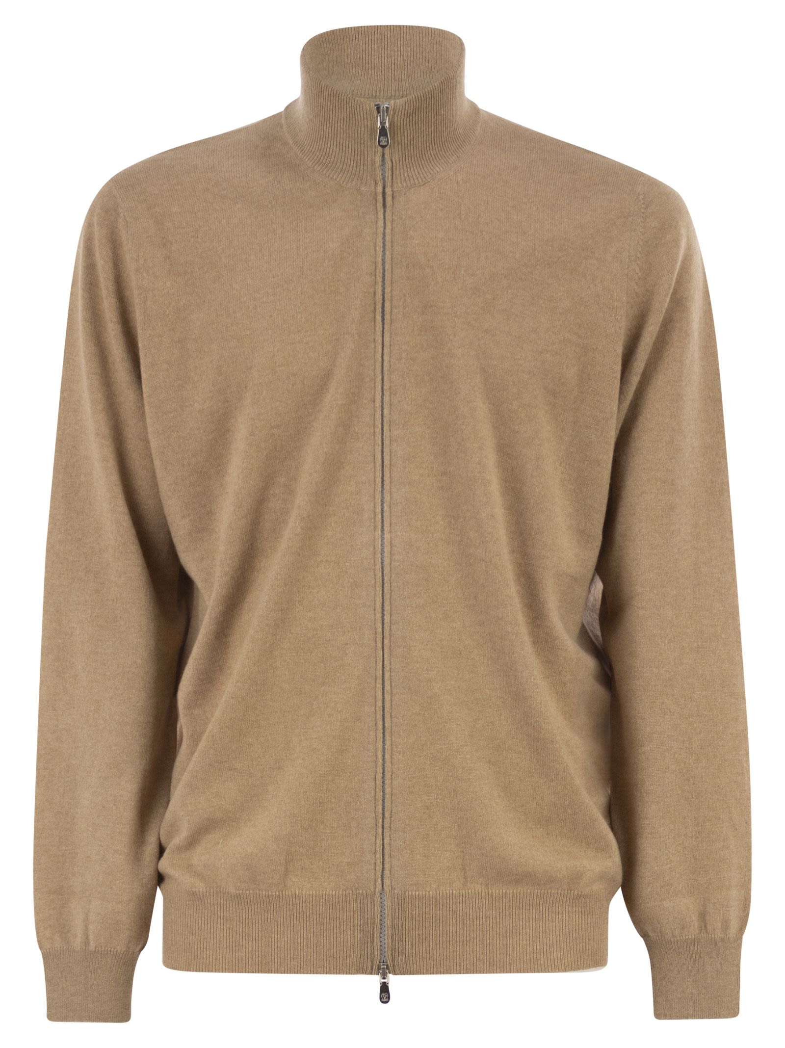 Brunello Cucinelli Men High-Necked Cashmere Cardigan With Zip BRUNELLO CUCINELLI
