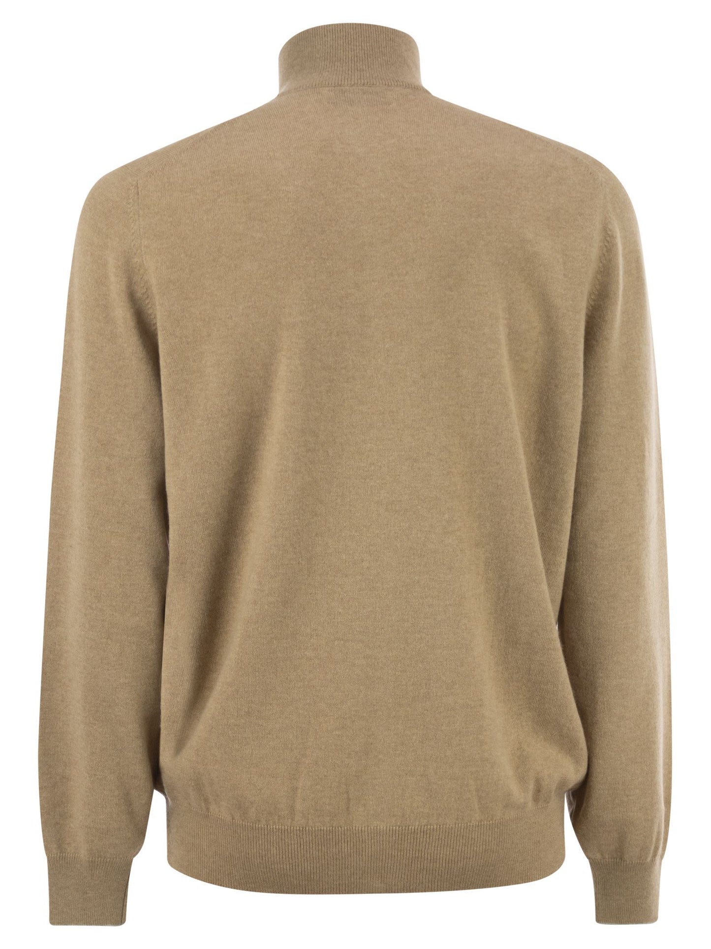 Brunello Cucinelli Men High-Necked Cashmere Cardigan With Zip BRUNELLO CUCINELLI