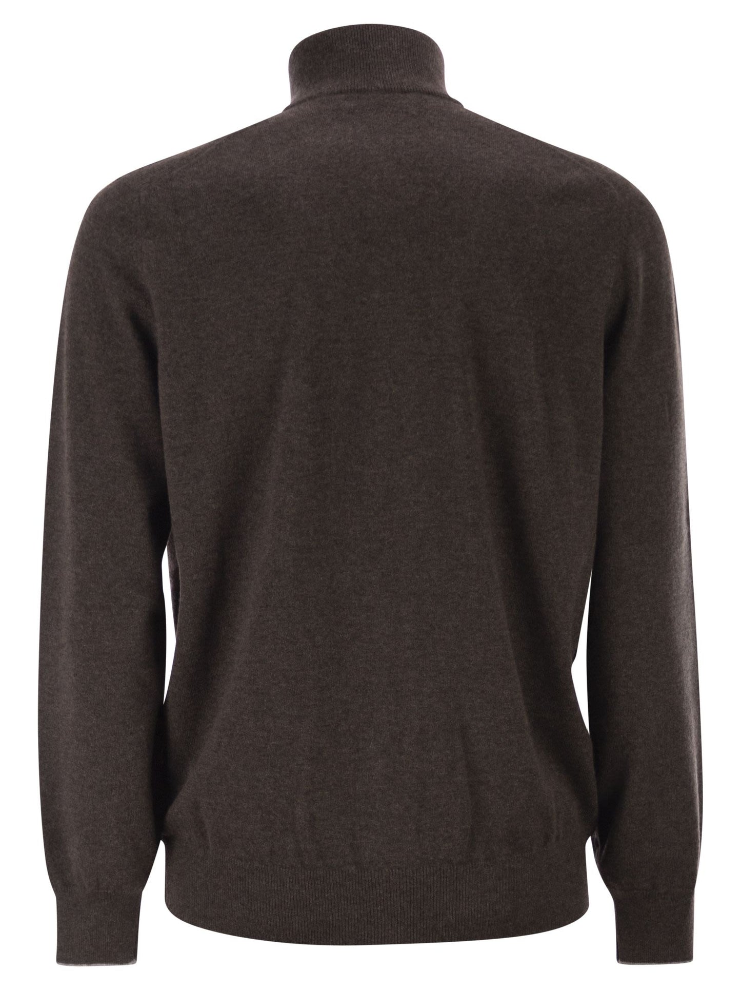 Brunello Cucinelli Men High-Necked Cashmere Cardigan With Zip BRUNELLO CUCINELLI