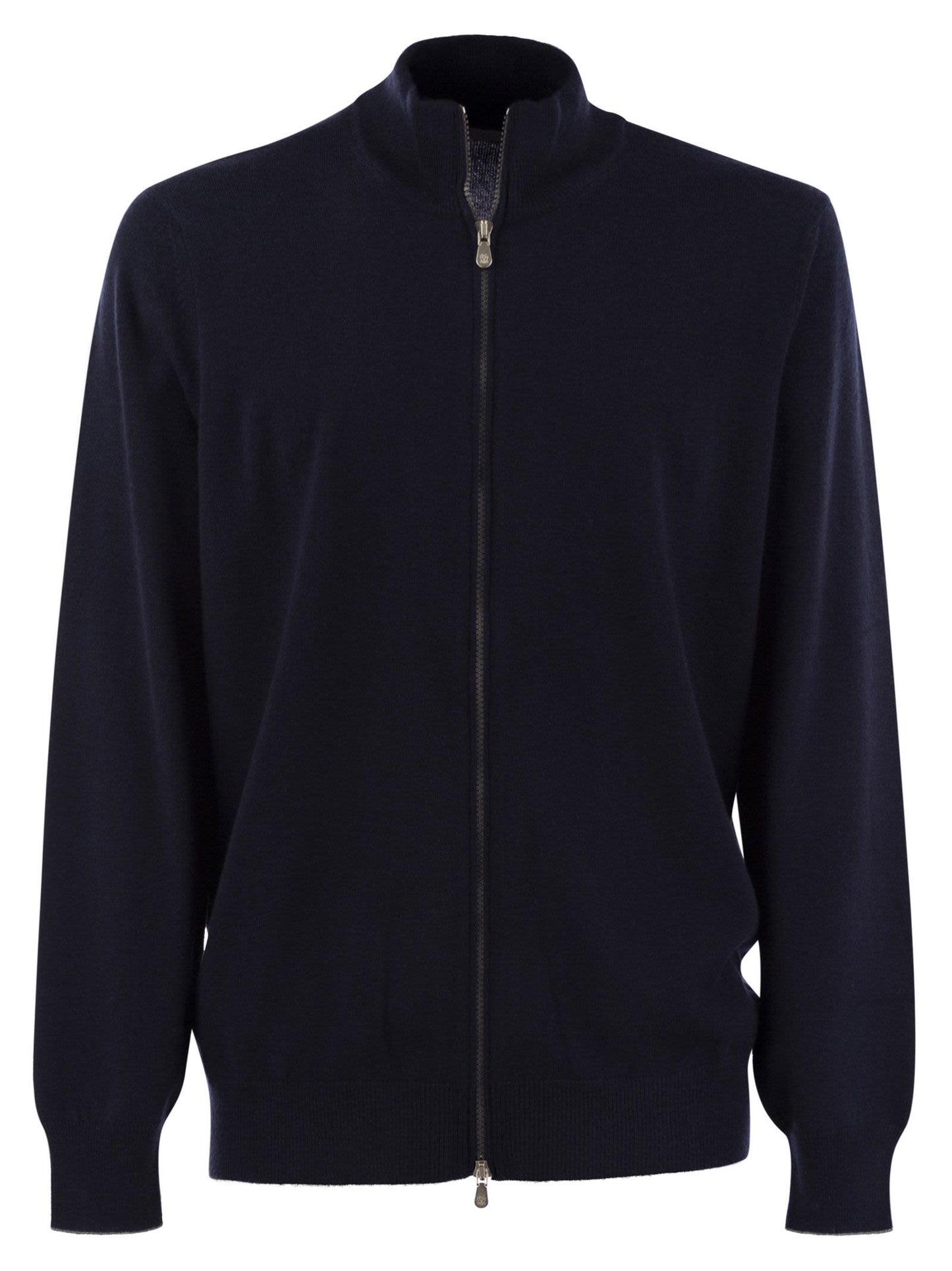 Brunello Cucinelli Men High-Necked Cashmere Cardigan With Zip BRUNELLO CUCINELLI
