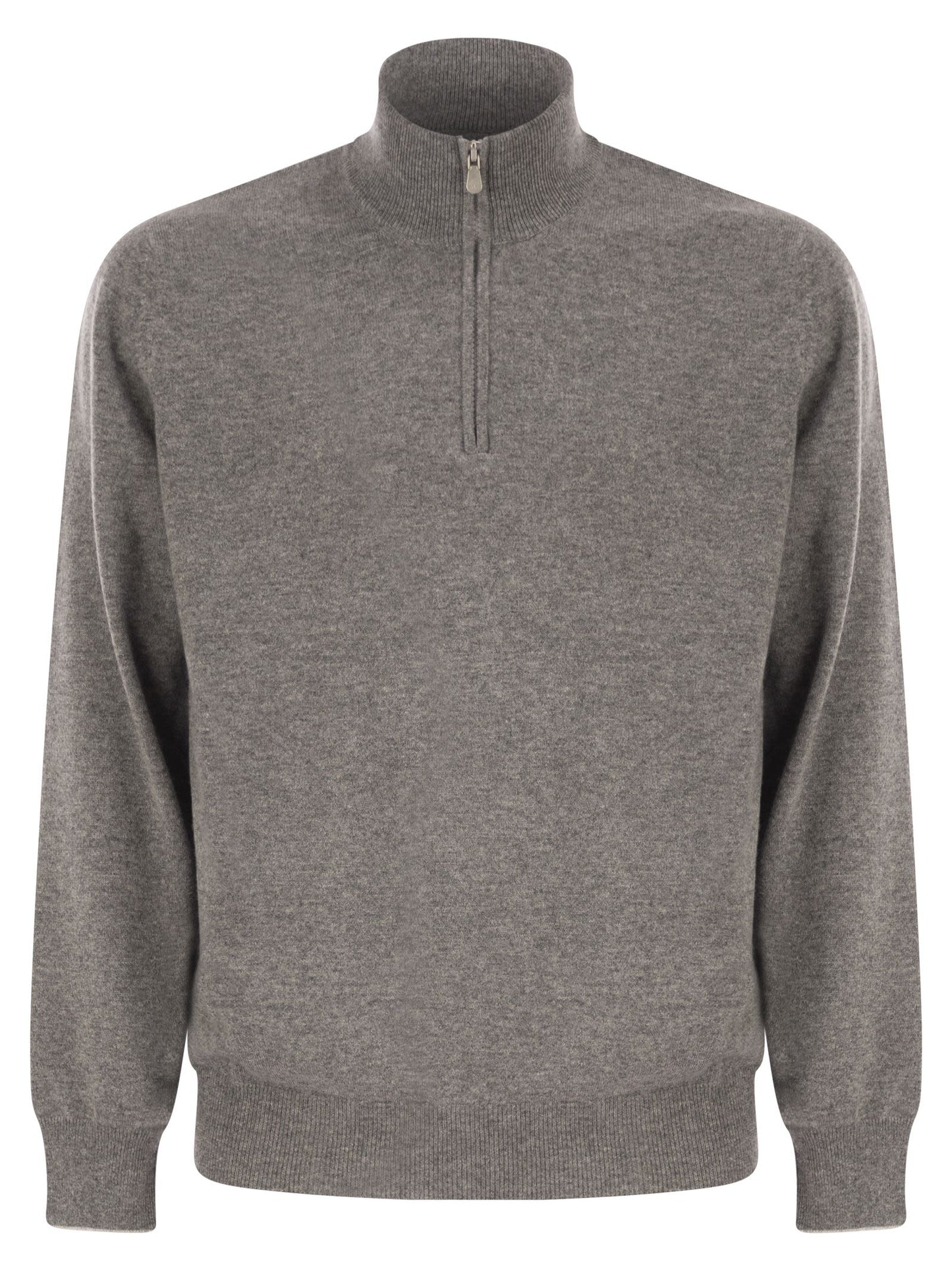 Brunello Cucinelli Men Cashmere Turtleneck Sweater With Zipper BRUNELLO CUCINELLI