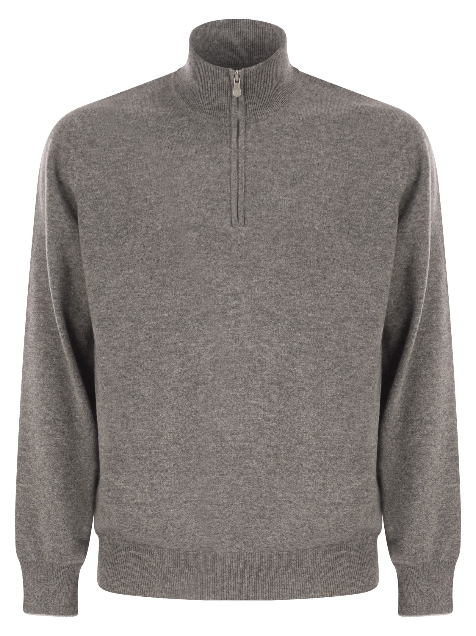 Brunello Cucinelli Men Cashmere Turtleneck Sweater With Zipper BRUNELLO CUCINELLI