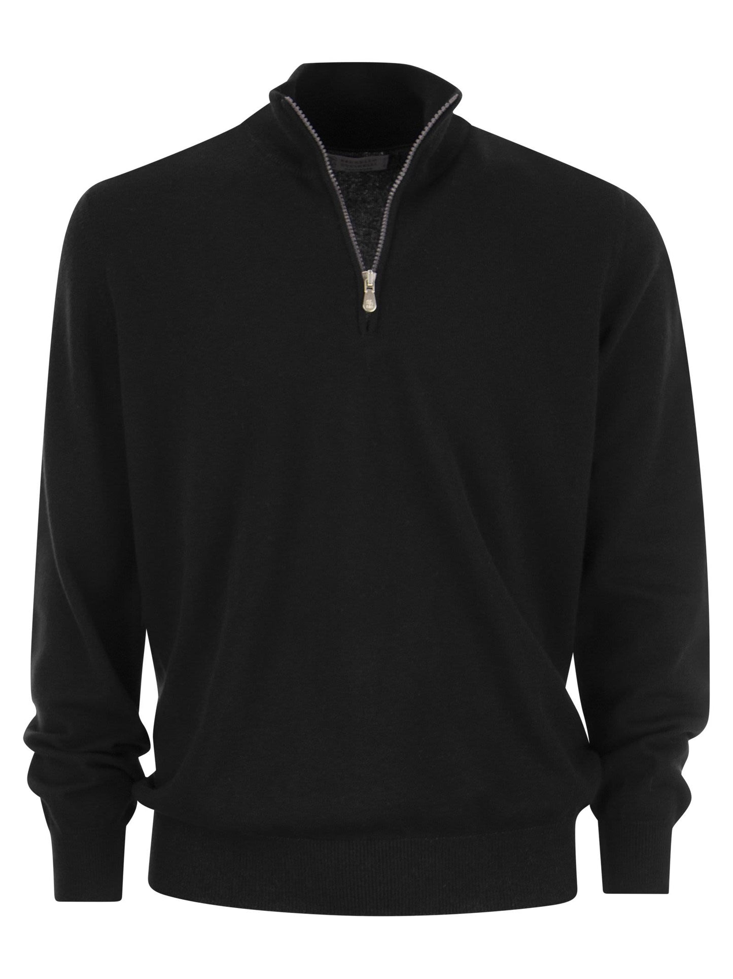 Brunello Cucinelli Men Cashmere Turtleneck Sweater With Zip BRUNELLO CUCINELLI