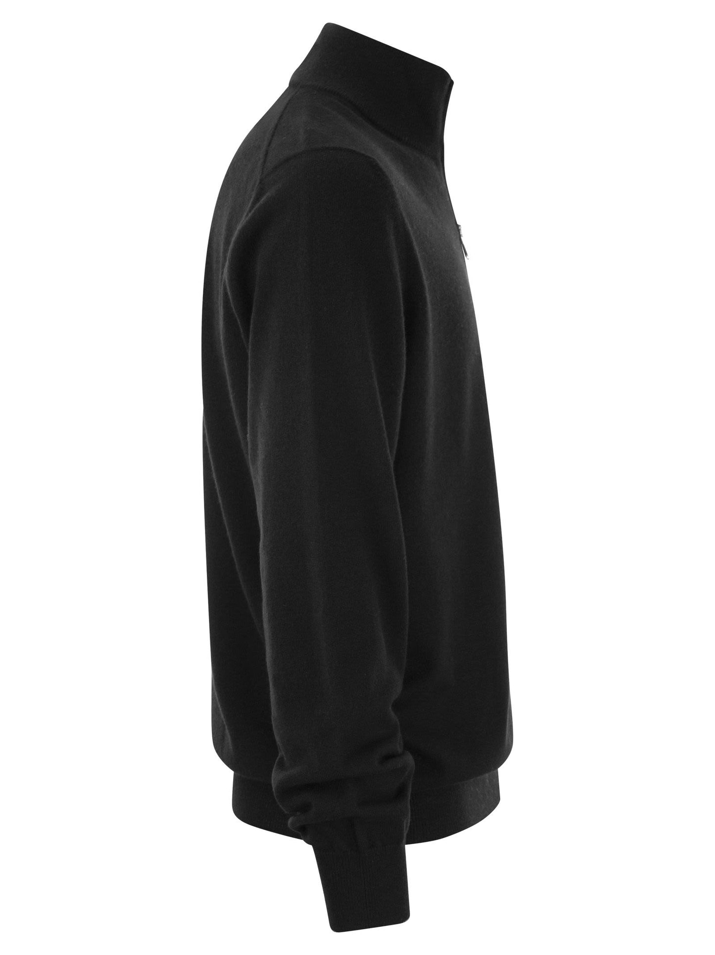 Brunello Cucinelli Men Cashmere Turtleneck Sweater With Zip BRUNELLO CUCINELLI
