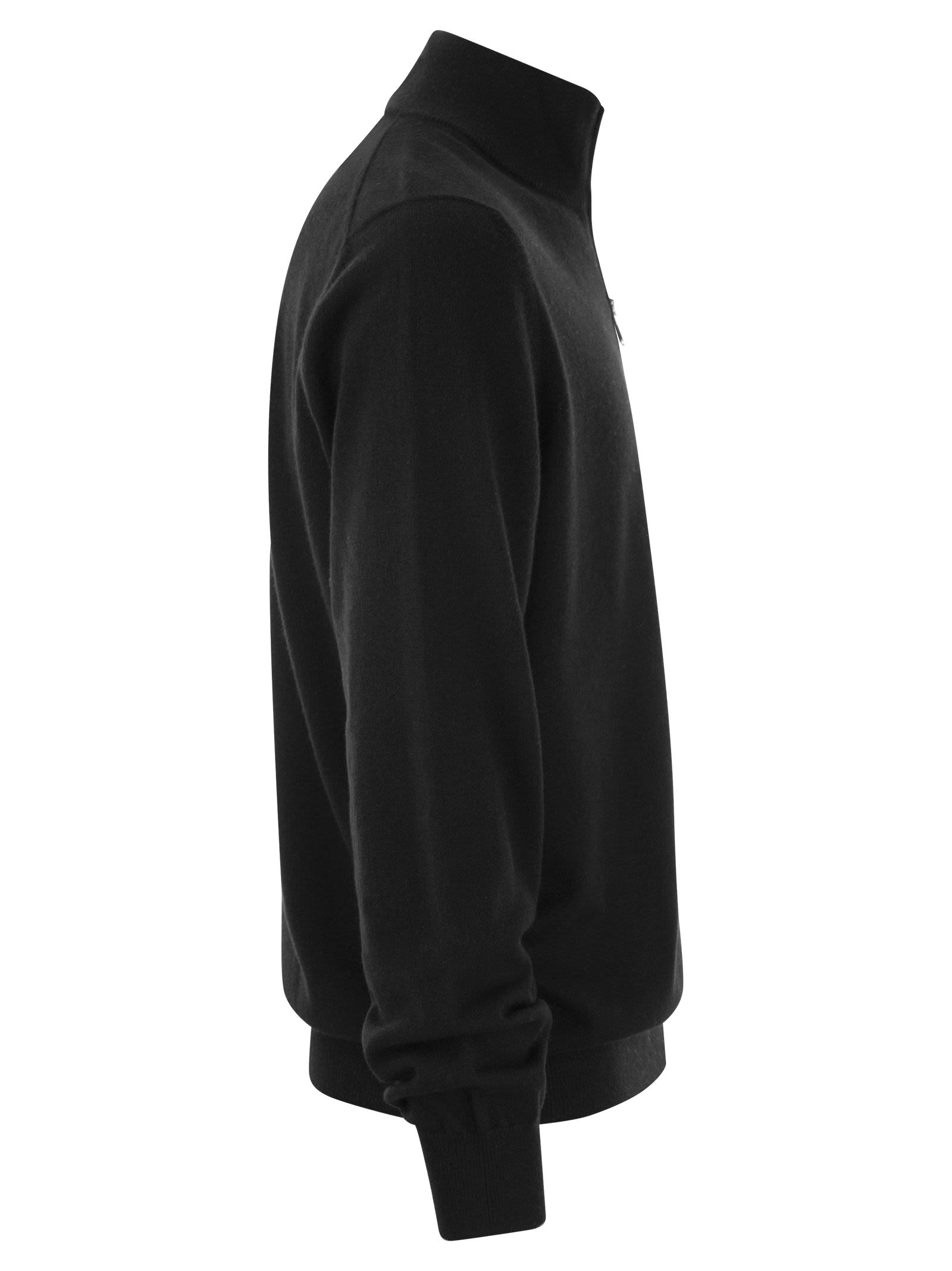 Brunello Cucinelli Men Cashmere Turtleneck Sweater With Zip BRUNELLO CUCINELLI