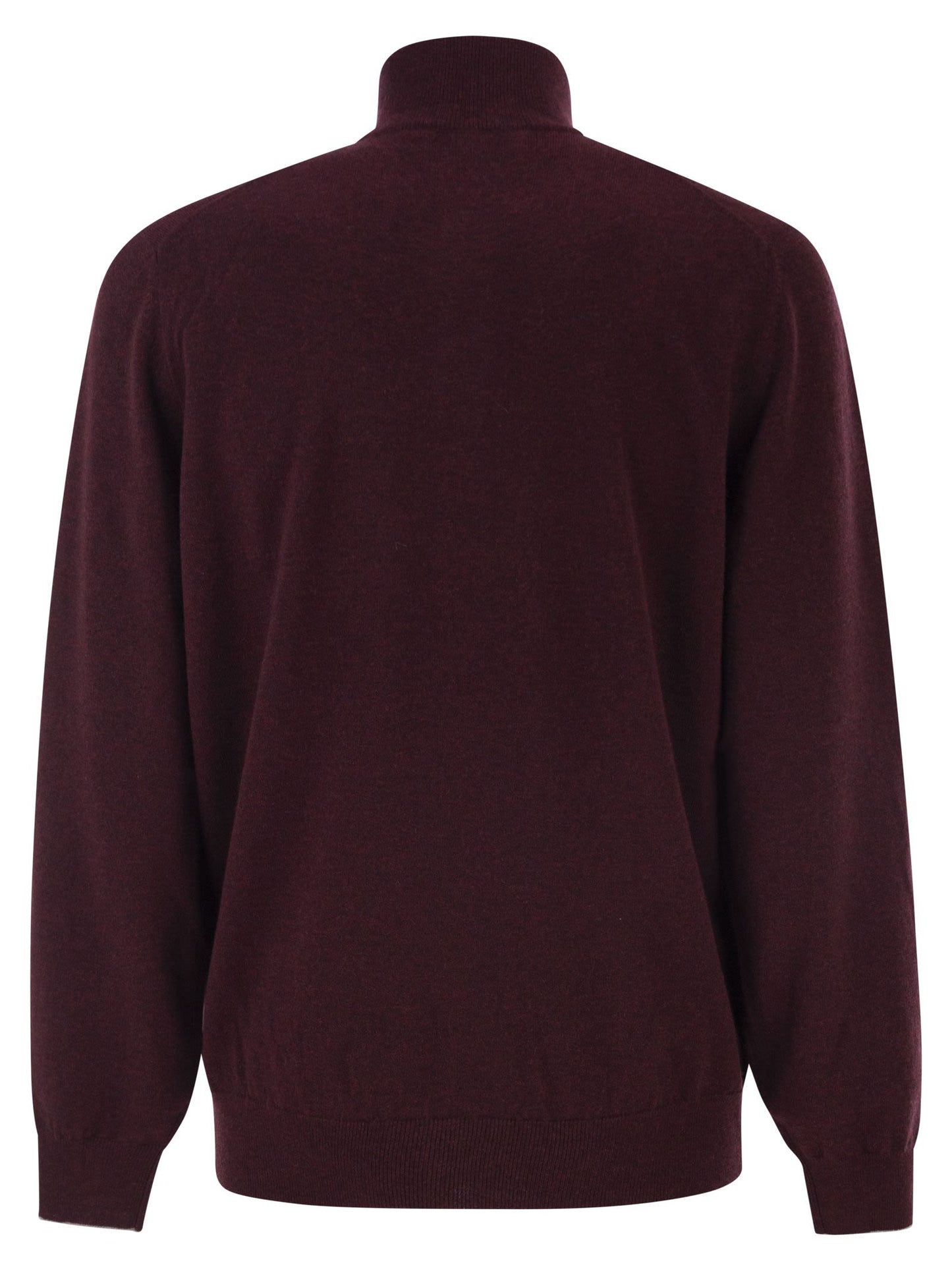 Brunello Cucinelli Men Cashmere Turtleneck Sweater With Zipper BRUNELLO CUCINELLI