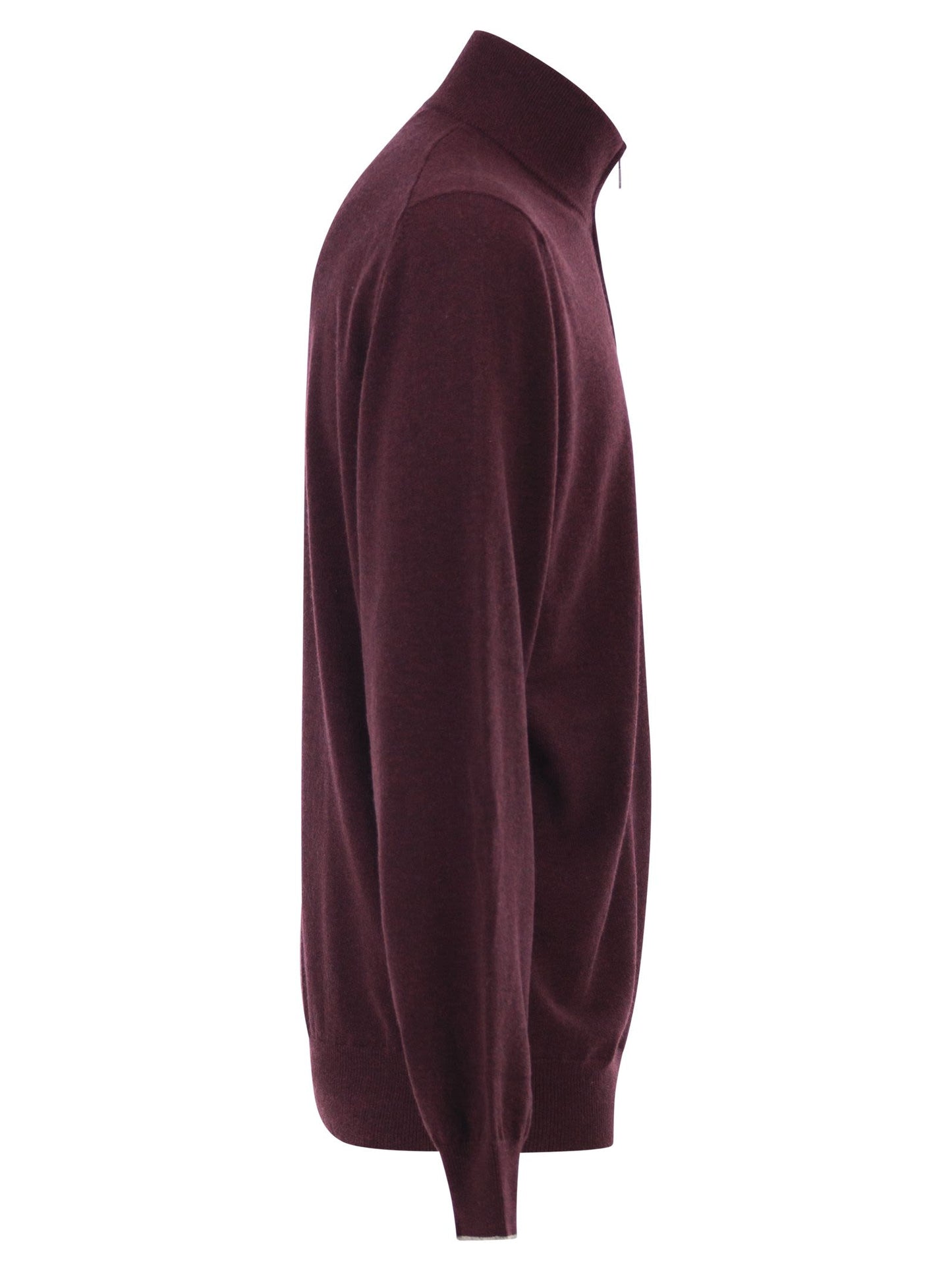Brunello Cucinelli Men Cashmere Turtleneck Sweater With Zipper BRUNELLO CUCINELLI