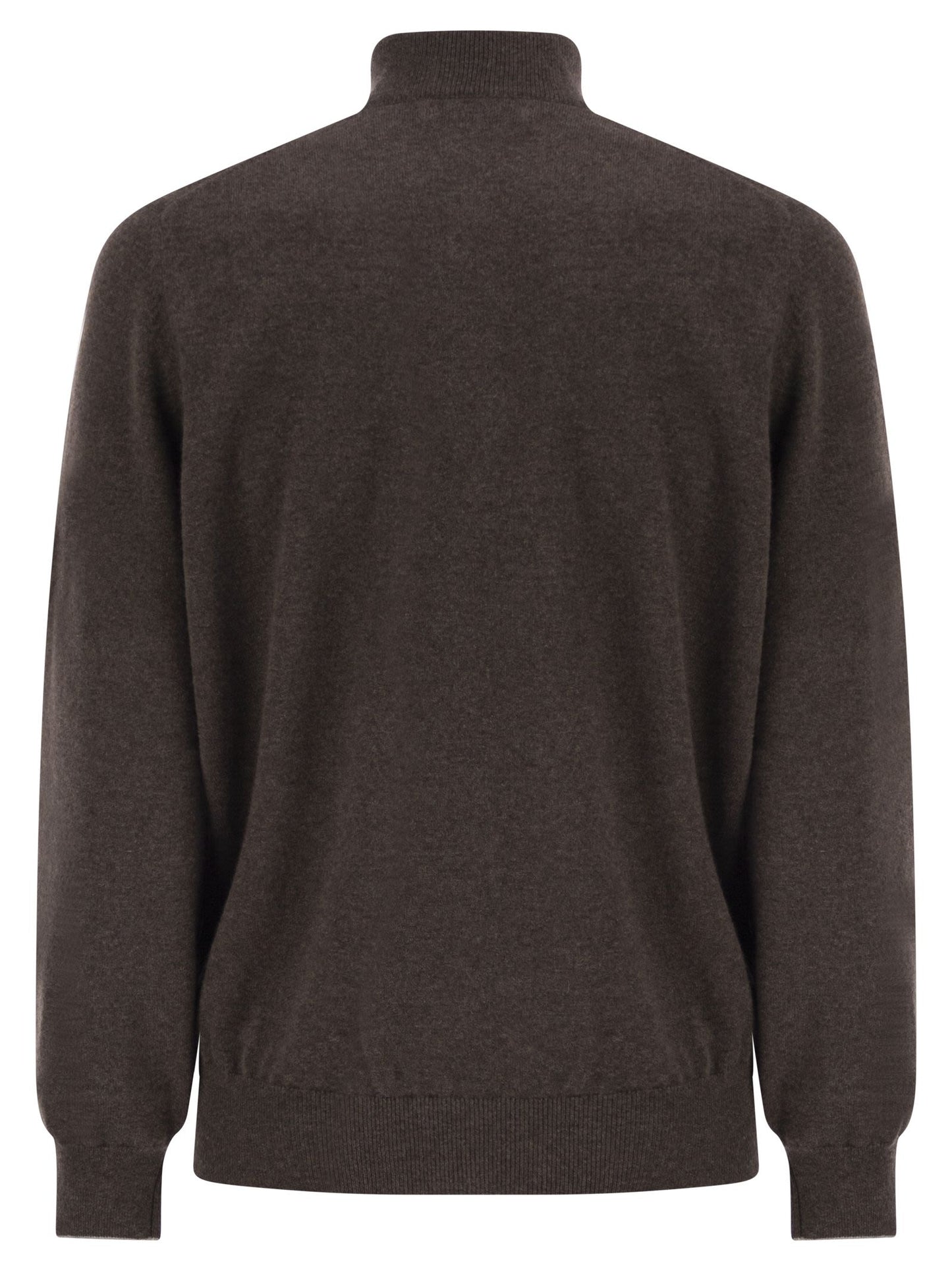 Brunello Cucinelli Men Cashmere Turtleneck Sweater With Zipper BRUNELLO CUCINELLI