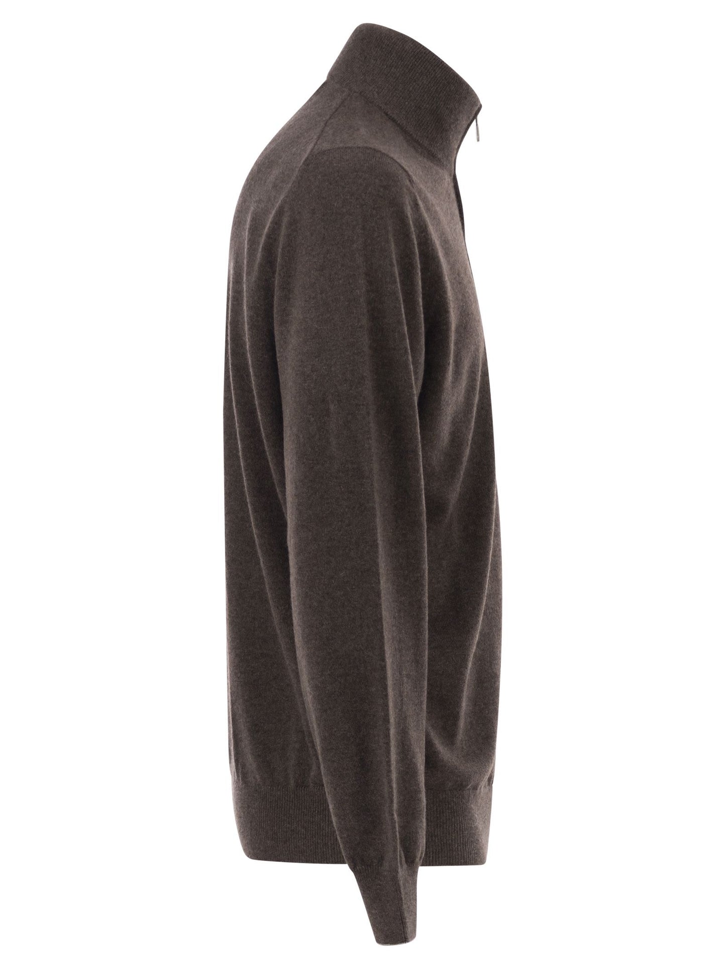 Brunello Cucinelli Men Cashmere Turtleneck Sweater With Zipper BRUNELLO CUCINELLI