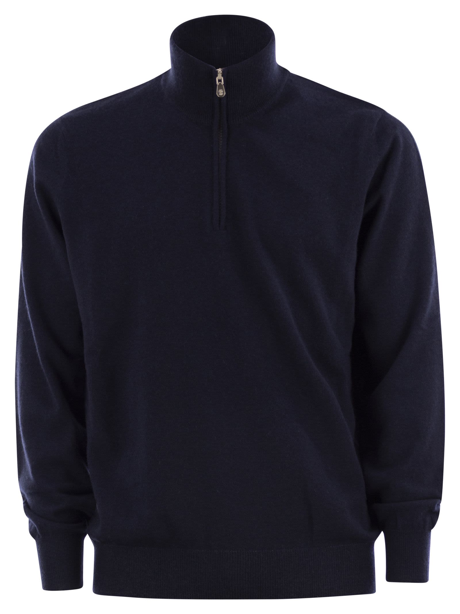 Brunello Cucinelli Men Cashmere Turtleneck Sweater With Zipper BRUNELLO CUCINELLI