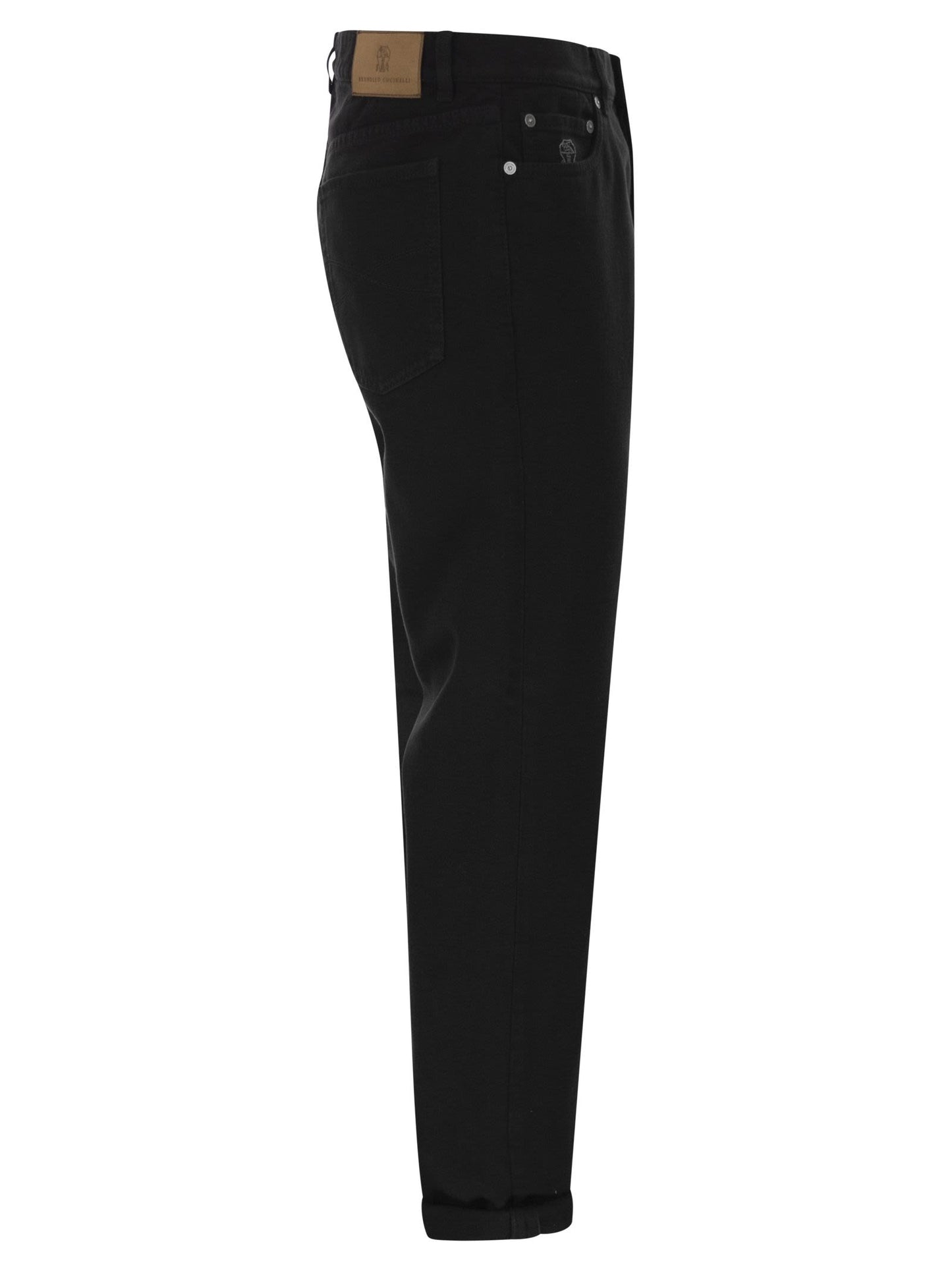 Brunello Cucinelli Men Five-Pocket Cotton Jeans With A Contemporary Silhouette BRUNELLO CUCINELLI