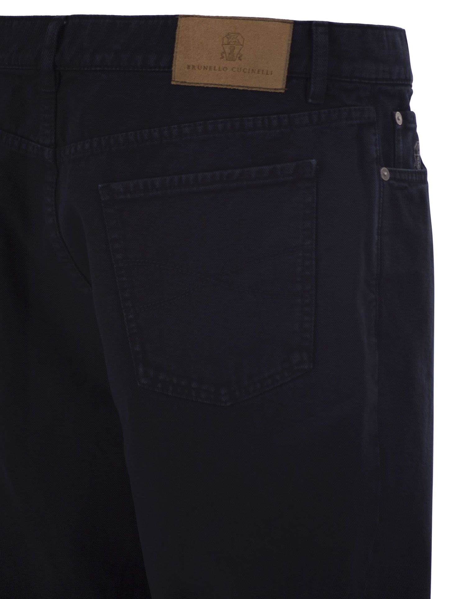 Brunello Cucinelli Men Five-Pocket Cotton Jeans With A Contemporary Silhouette BRUNELLO CUCINELLI