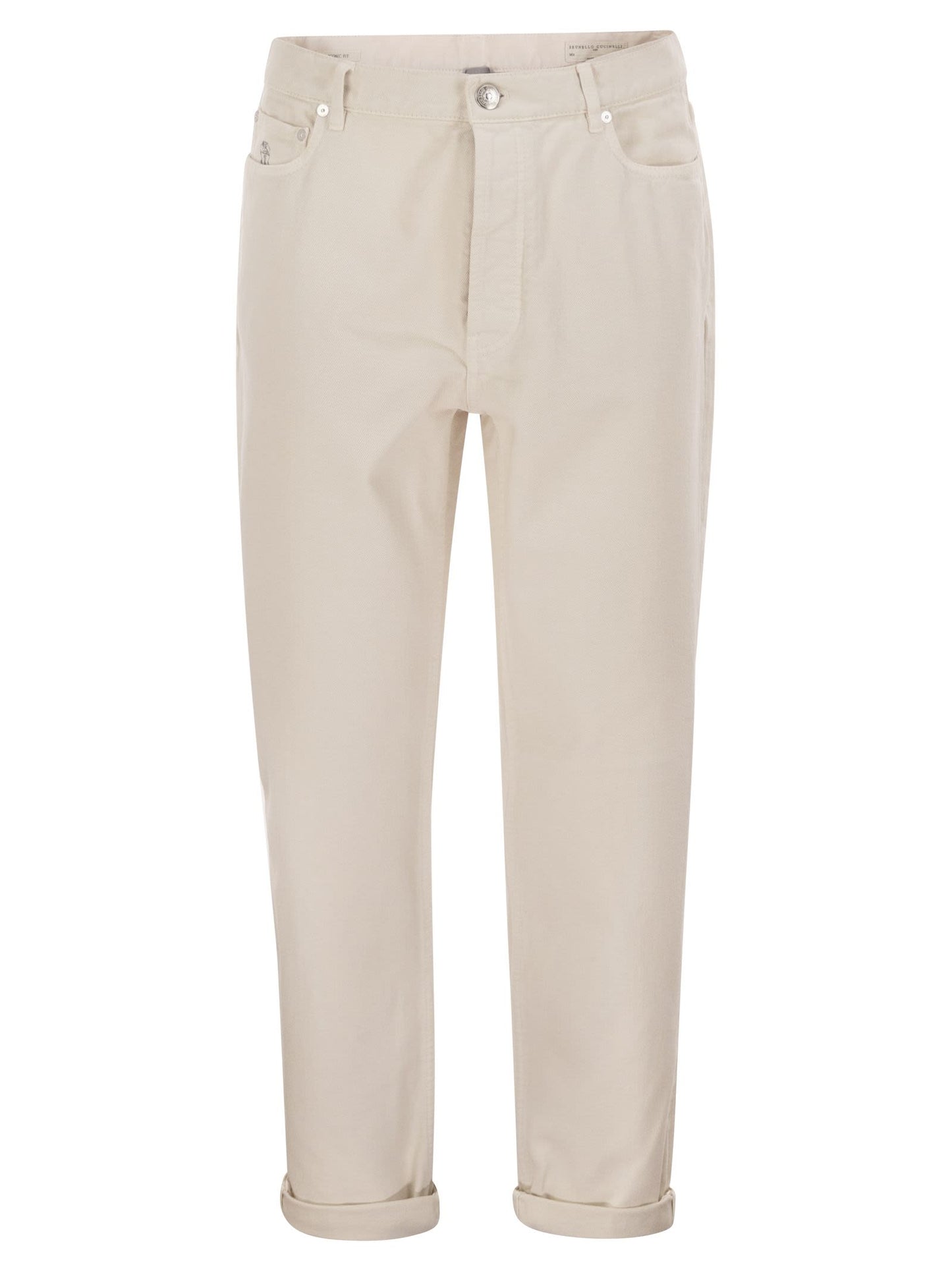 Brunello Cucinelli Men Five-Pocket Cotton Jeans With A Contemporary Silhouette BRUNELLO CUCINELLI