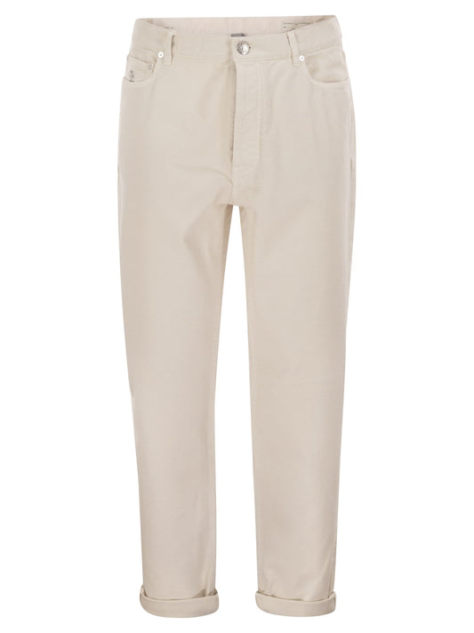 Brunello Cucinelli Men Five-Pocket Cotton Jeans With A Contemporary Silhouette