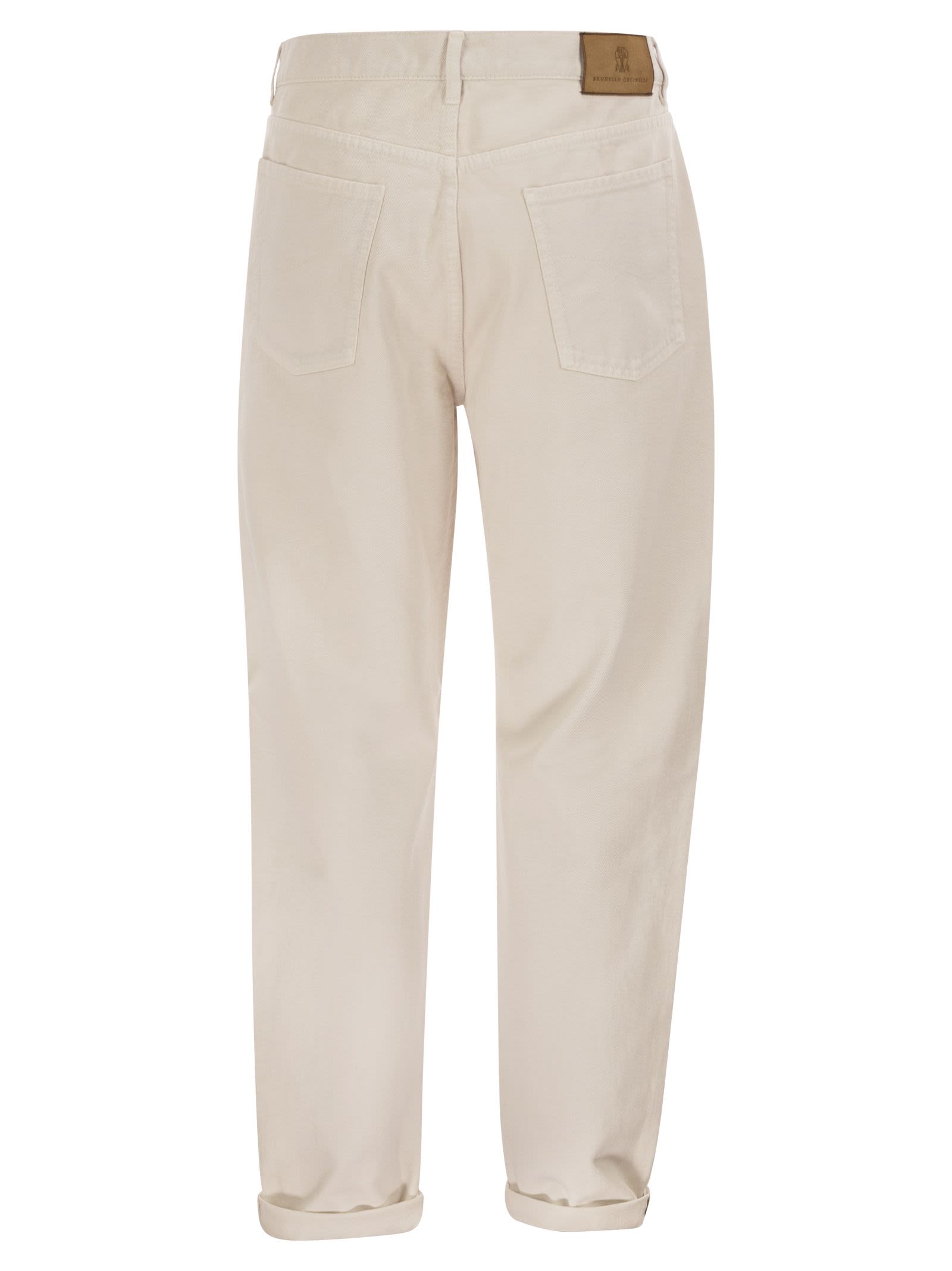 Brunello Cucinelli Men Five-Pocket Cotton Jeans With A Contemporary Silhouette BRUNELLO CUCINELLI