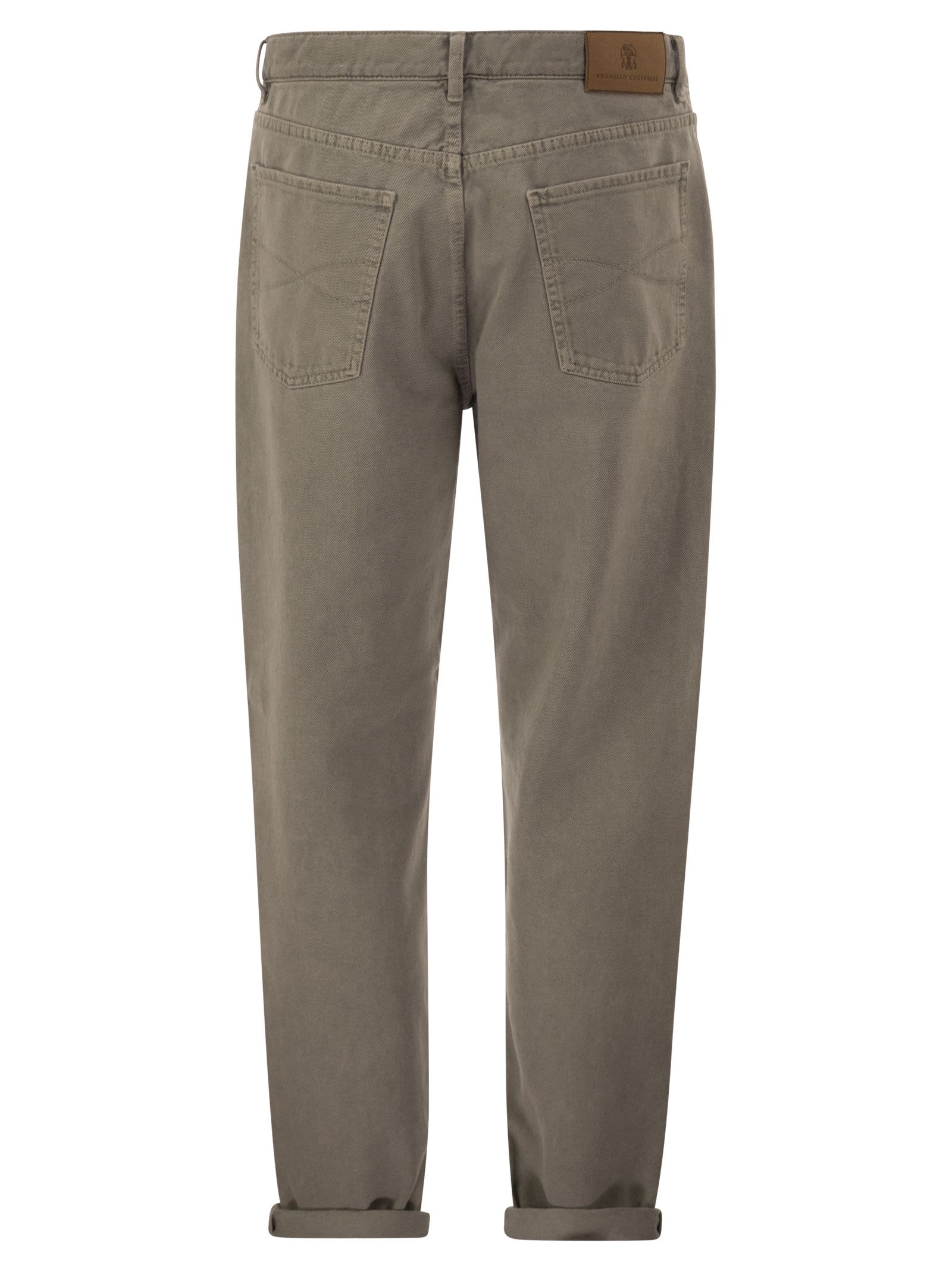 Brunello Cucinelli Men Five-Pocket Cotton Jeans With A Contemporary Silhouette BRUNELLO CUCINELLI