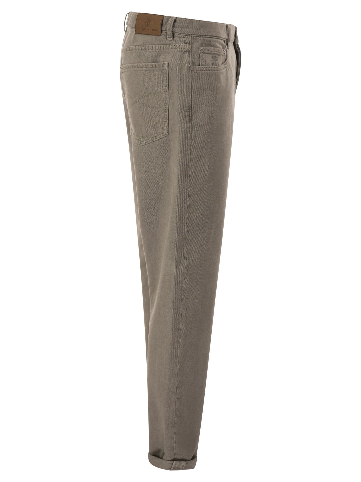 Brunello Cucinelli Men Five-Pocket Cotton Jeans With A Contemporary Silhouette BRUNELLO CUCINELLI