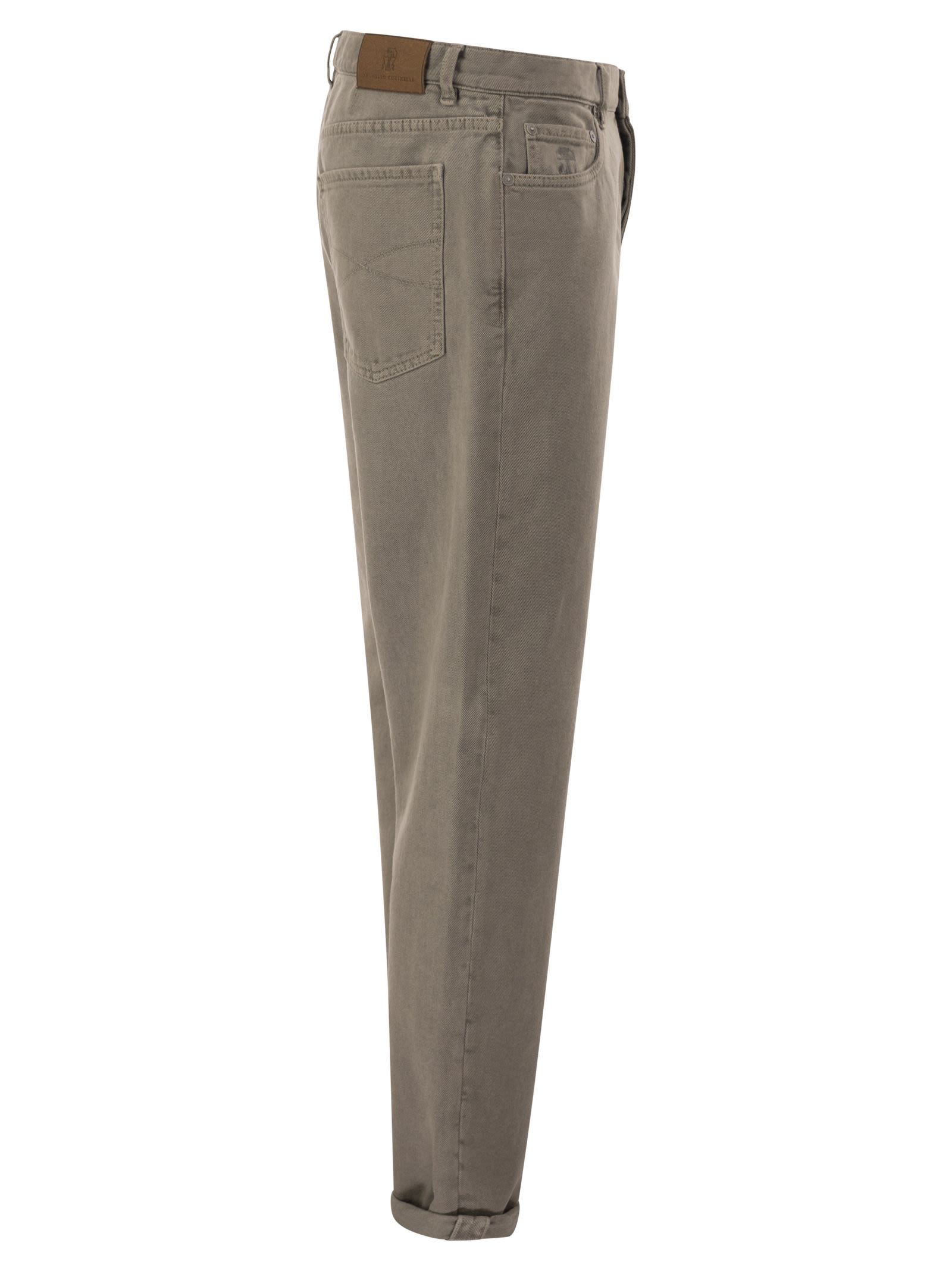 Brunello Cucinelli Men Five-Pocket Cotton Jeans With A Contemporary Silhouette BRUNELLO CUCINELLI