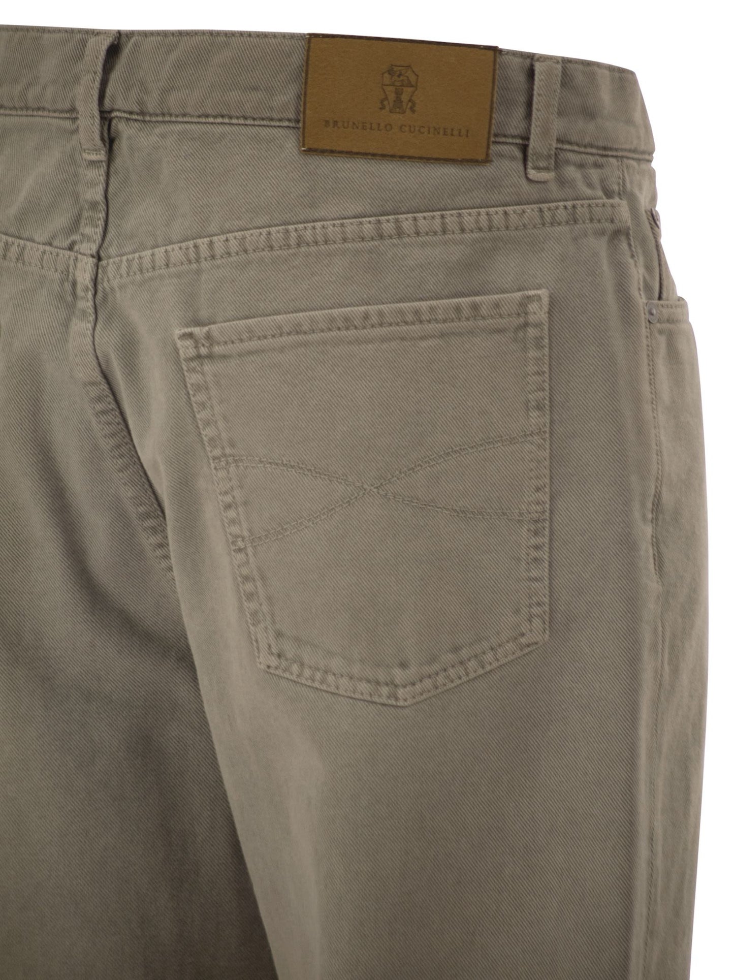 Brunello Cucinelli Men Five-Pocket Cotton Jeans With A Contemporary Silhouette BRUNELLO CUCINELLI