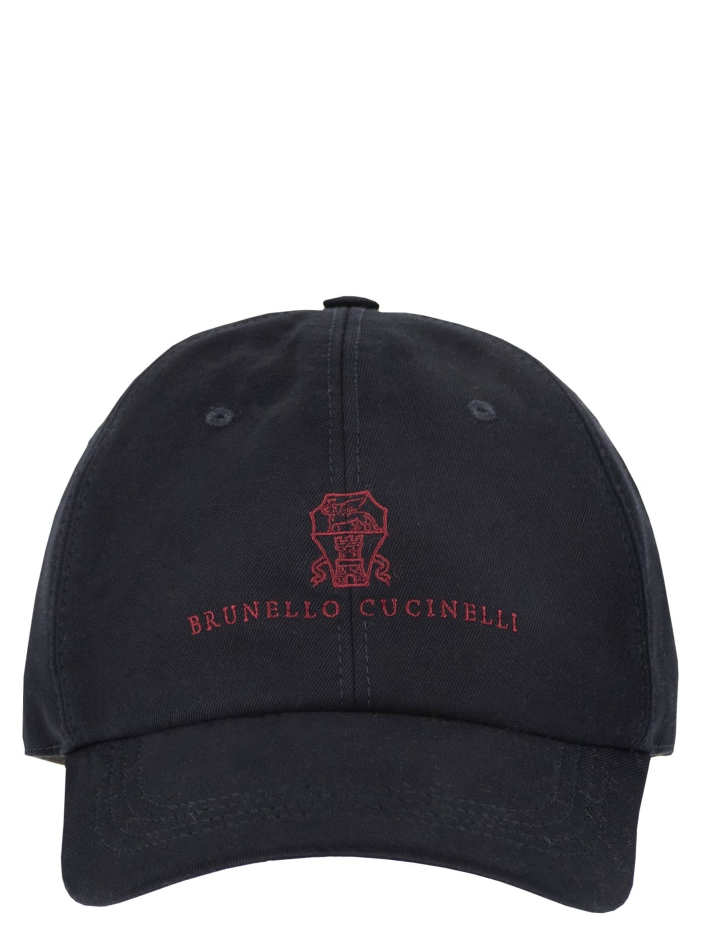 Brunello Cucinelli Men Baseball Cap In Garment-Dyed Twisted Cotton Gabardine With Embroidered Logo BRUNELLO CUCINELLI