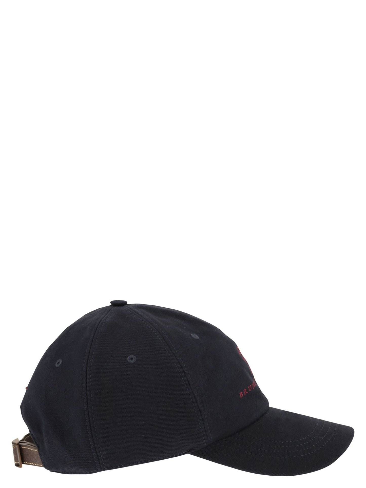 Brunello Cucinelli Men Baseball Cap In Garment-Dyed Twisted Cotton Gabardine With Embroidered Logo BRUNELLO CUCINELLI