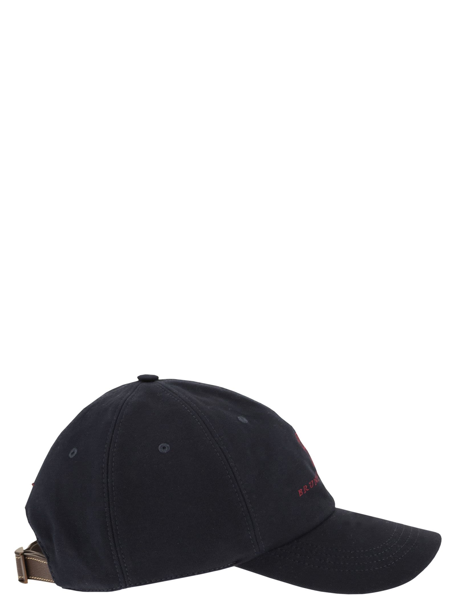 Brunello Cucinelli Men Baseball Cap In Garment-Dyed Twisted Cotton Gabardine With Embroidered Logo BRUNELLO CUCINELLI
