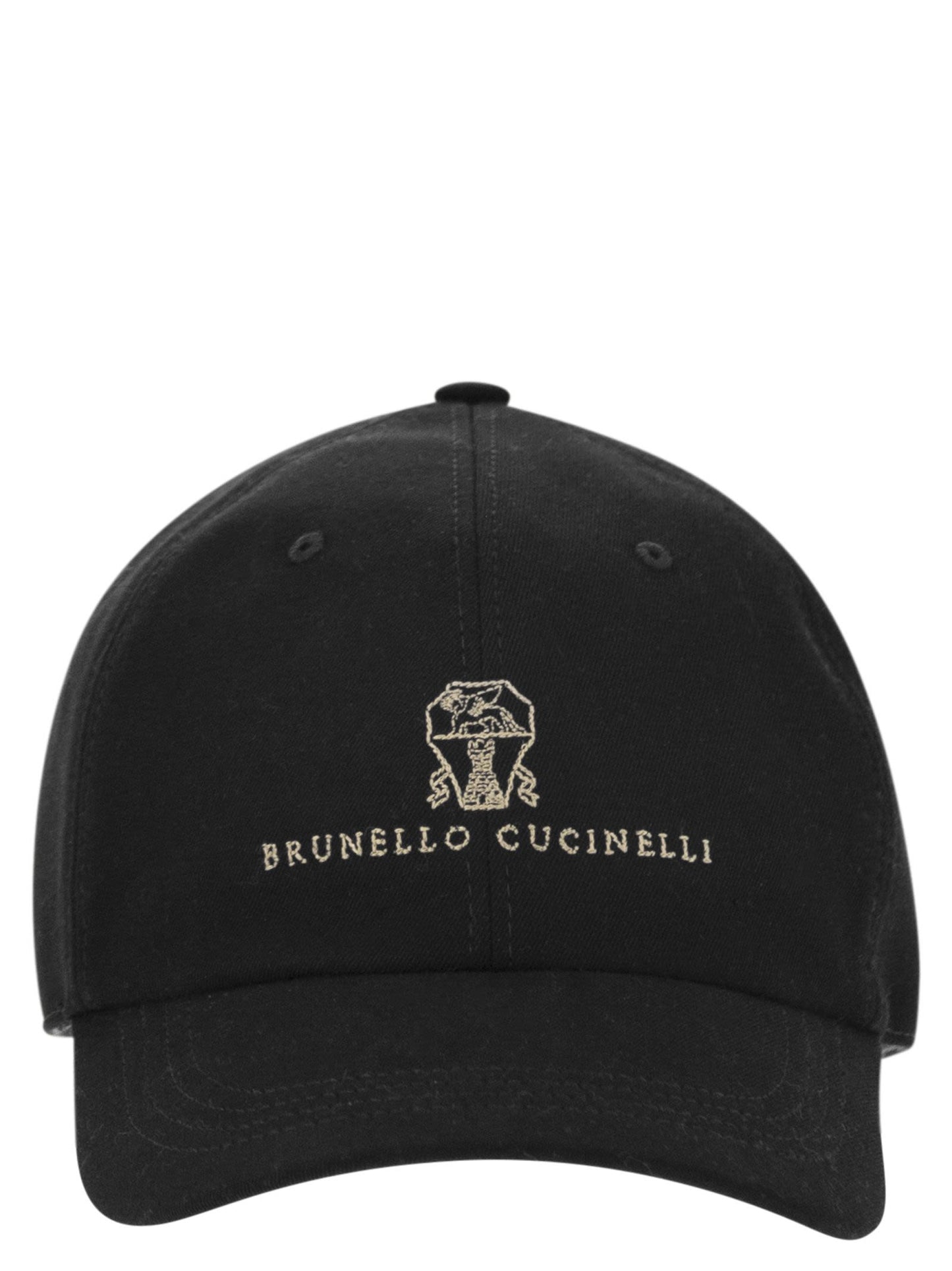 Brunello Cucinelli Men Baseball Cap In Garment-Dyed Twisted Cotton Gabardine With Embroidered Logo BRUNELLO CUCINELLI