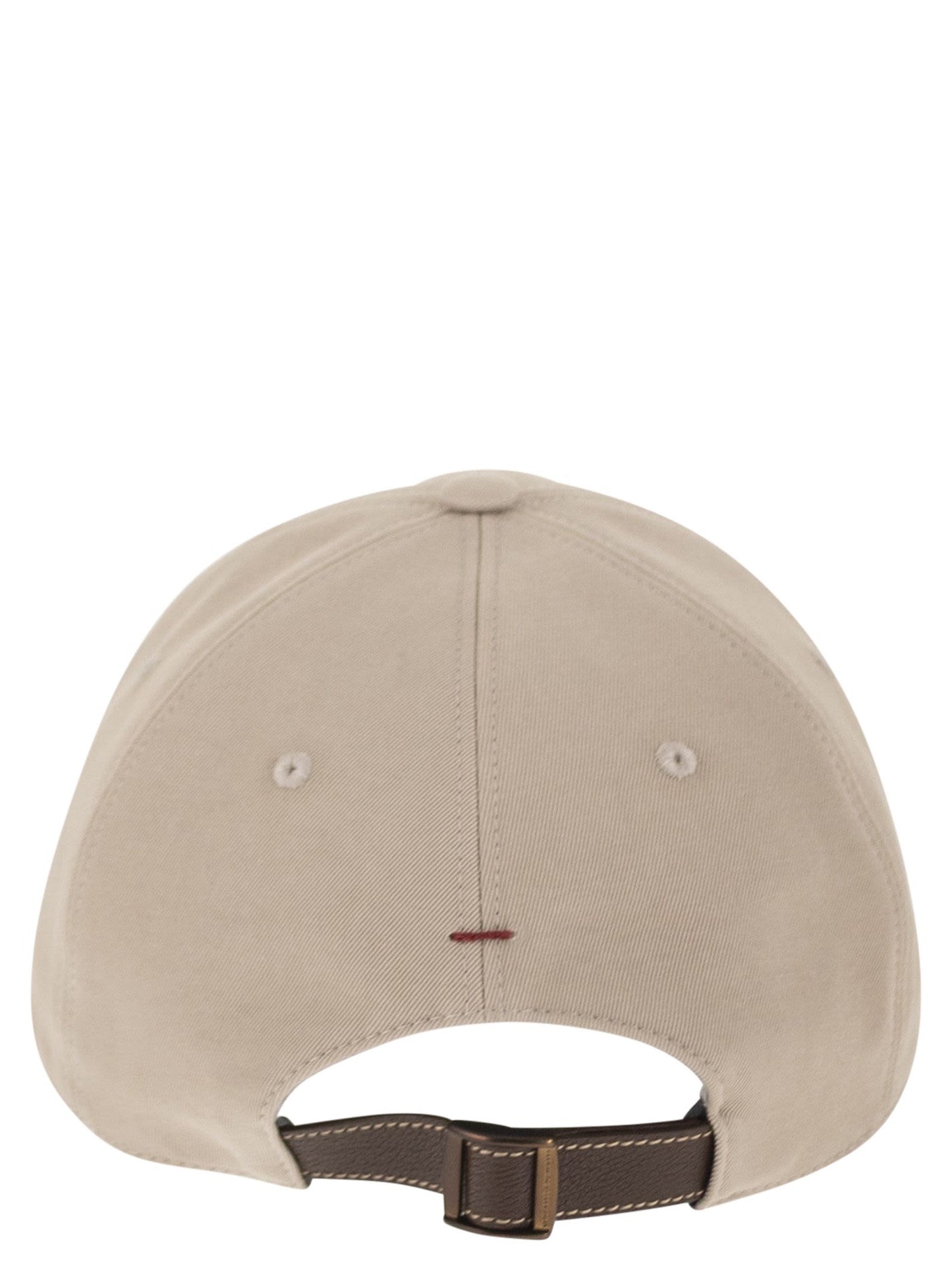 Brunello Cucinelli Men Baseball Cap In Garment-Dyed Twisted Cotton Gabardine With Embroidered Logo BRUNELLO CUCINELLI
