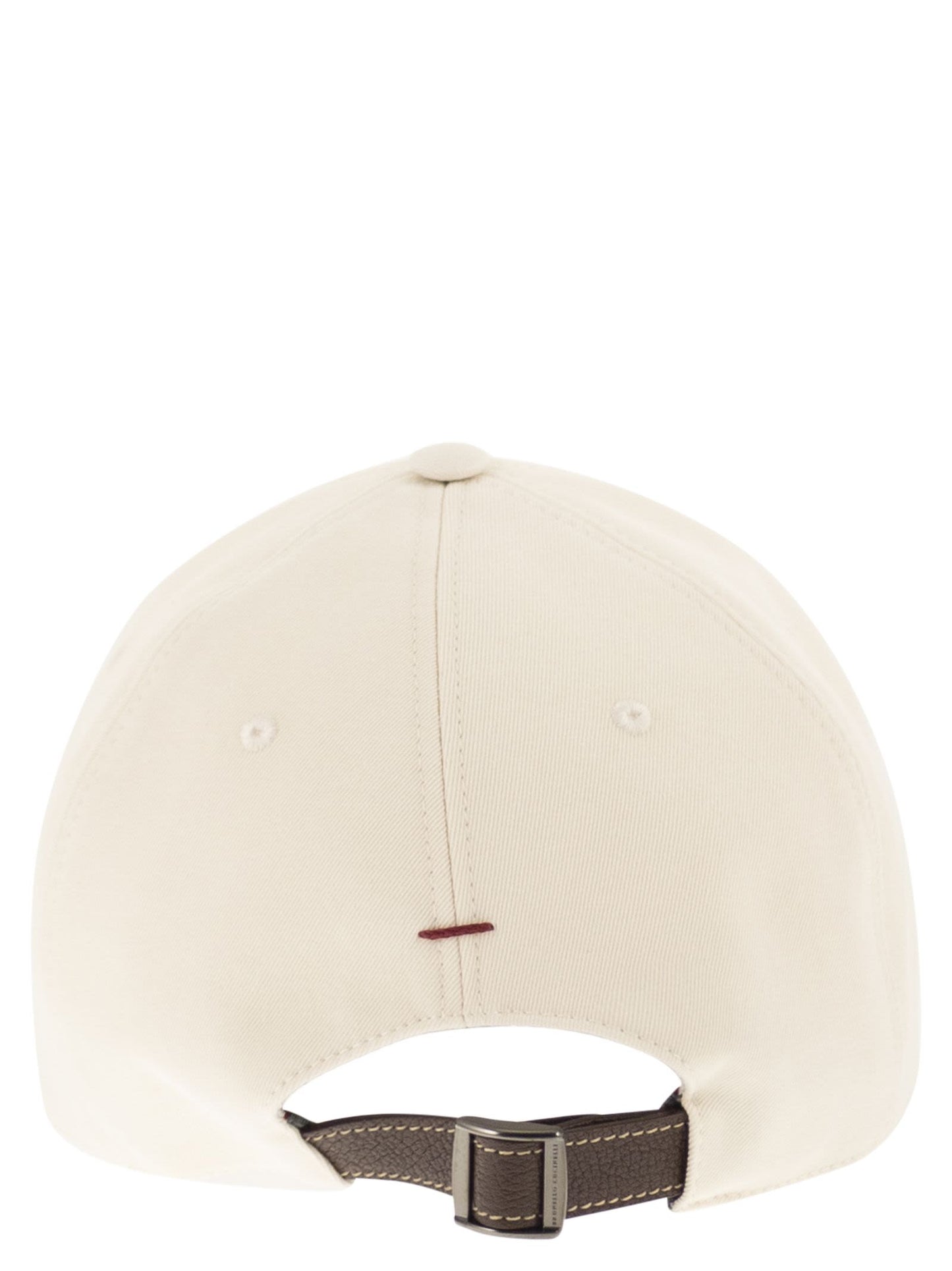 Brunello Cucinelli Men Baseball Cap In Garment-Dyed Twisted Cotton Gabardine With Embroidered Logo BRUNELLO CUCINELLI