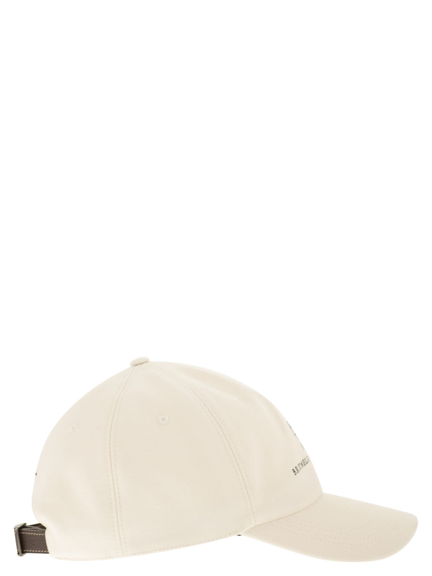 Brunello Cucinelli Men Baseball Cap In Garment-Dyed Twisted Cotton Gabardine With Embroidered Logo BRUNELLO CUCINELLI