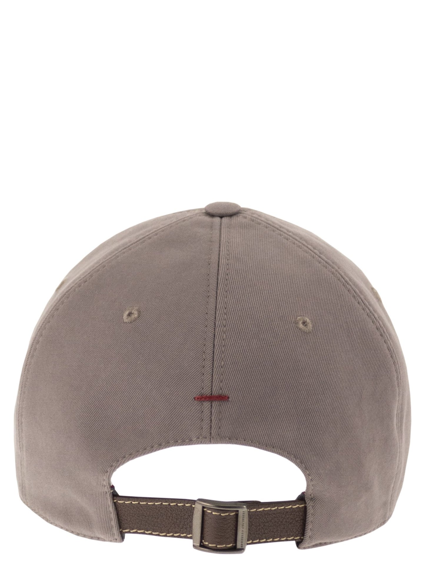 Brunello Cucinelli Men Baseball Cap In Garment-Dyed Twisted Cotton Gabardine With Embroidered Logo BRUNELLO CUCINELLI