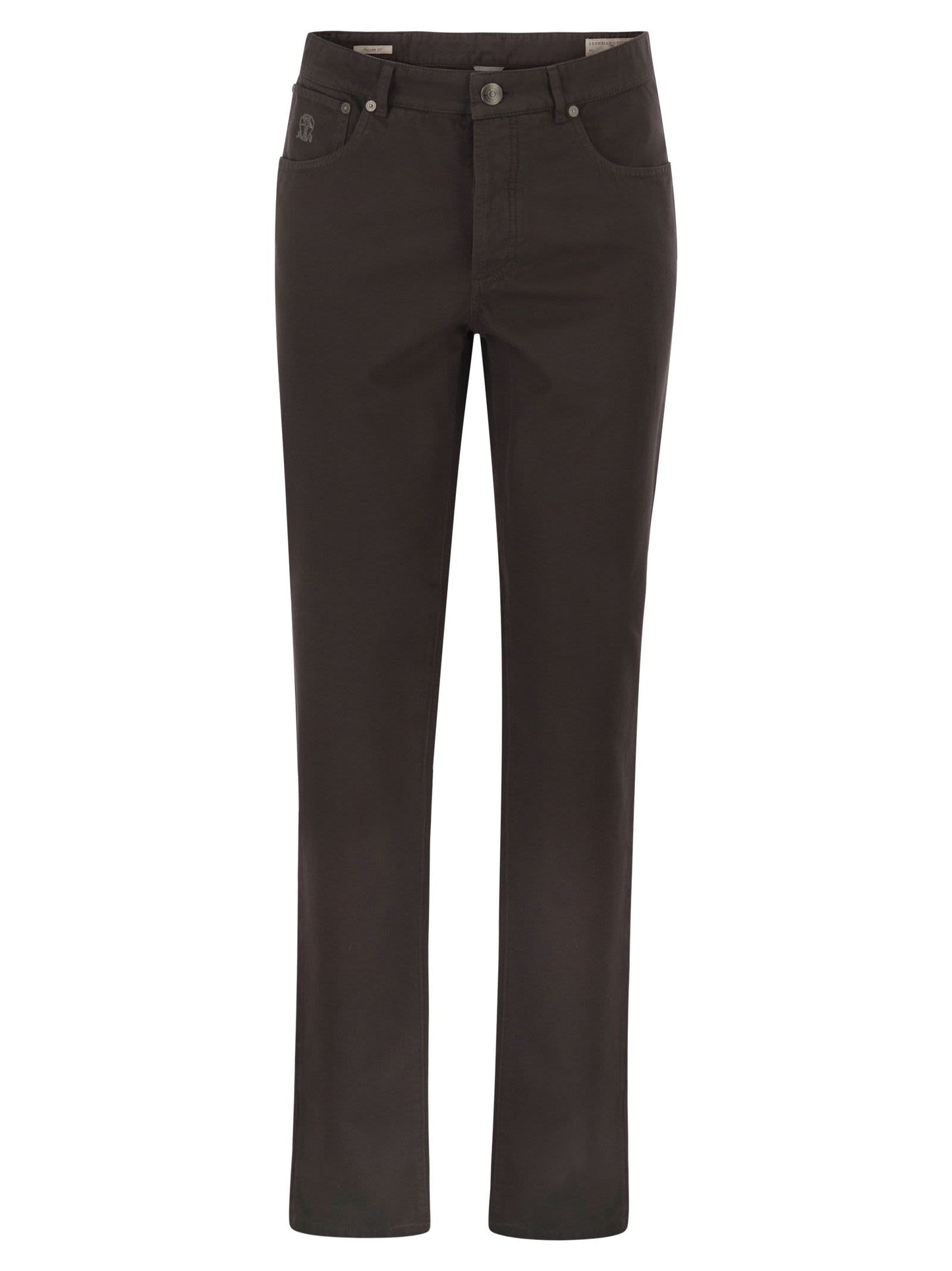 Brunello Cucinelli Men Garment-Dyed Five-Pocket Cotton Trousers BRUNELLO CUCINELLI