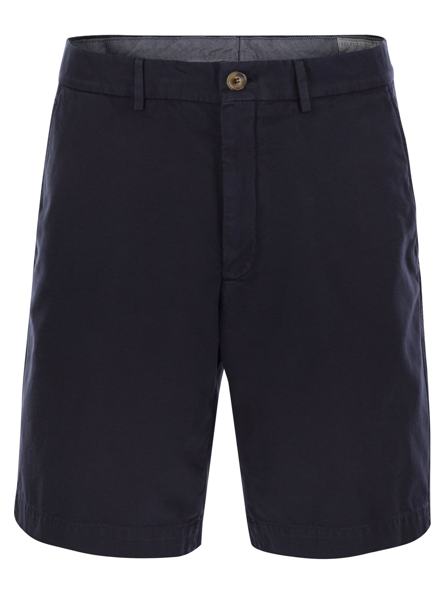 Brunello Cucinelli Men Cotton Gabardine Bermuda Shorts BRUNELLO CUCINELLI