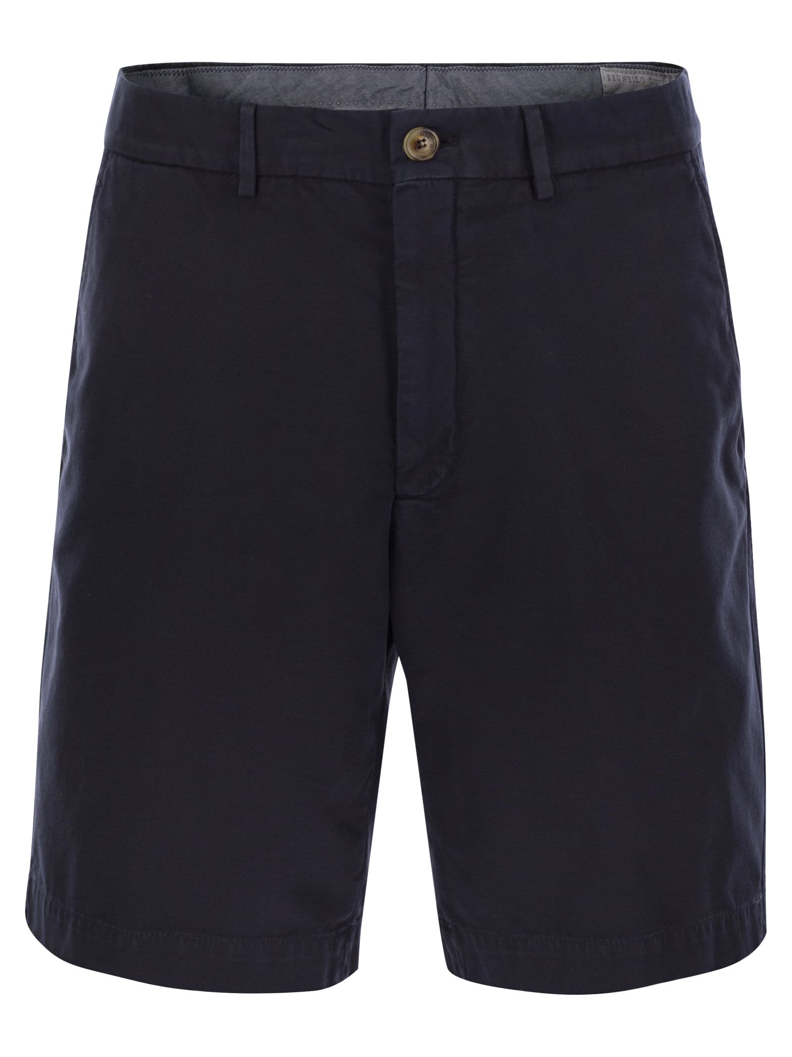 Brunello Cucinelli Men Cotton Gabardine Bermuda Shorts BRUNELLO CUCINELLI