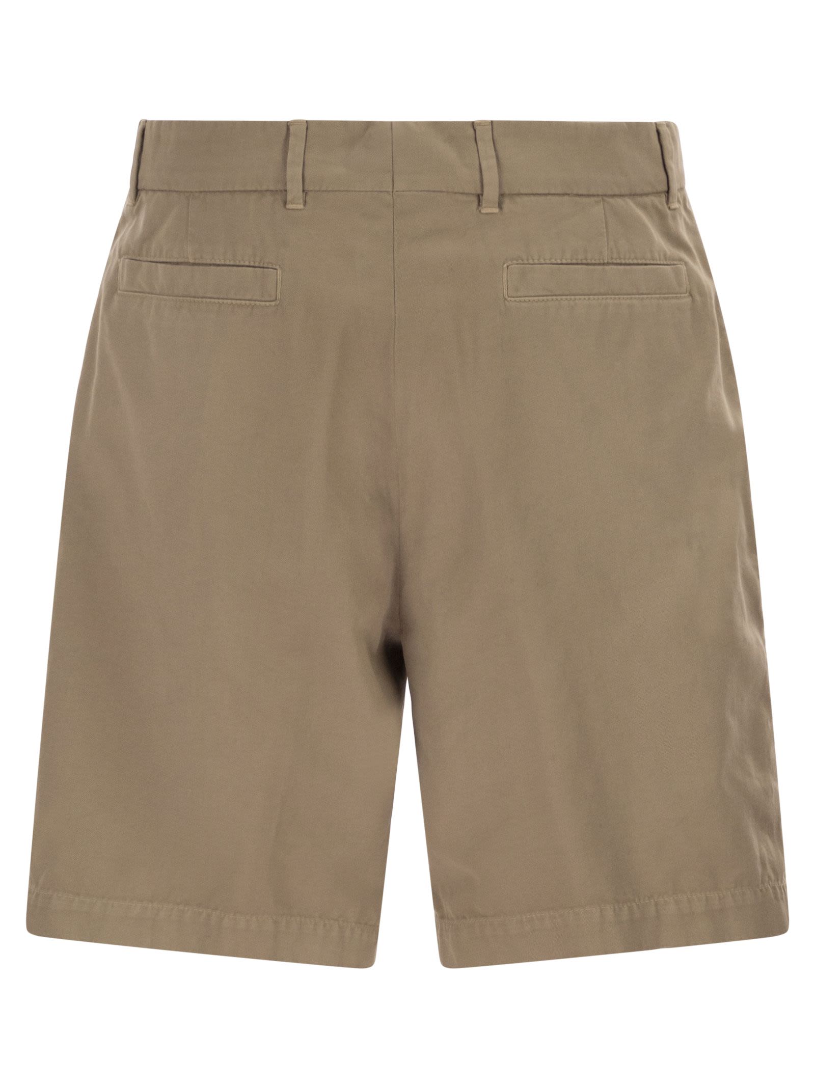 Brunello Cucinelli Men Cotton Gabardine Bermuda Shorts BRUNELLO CUCINELLI