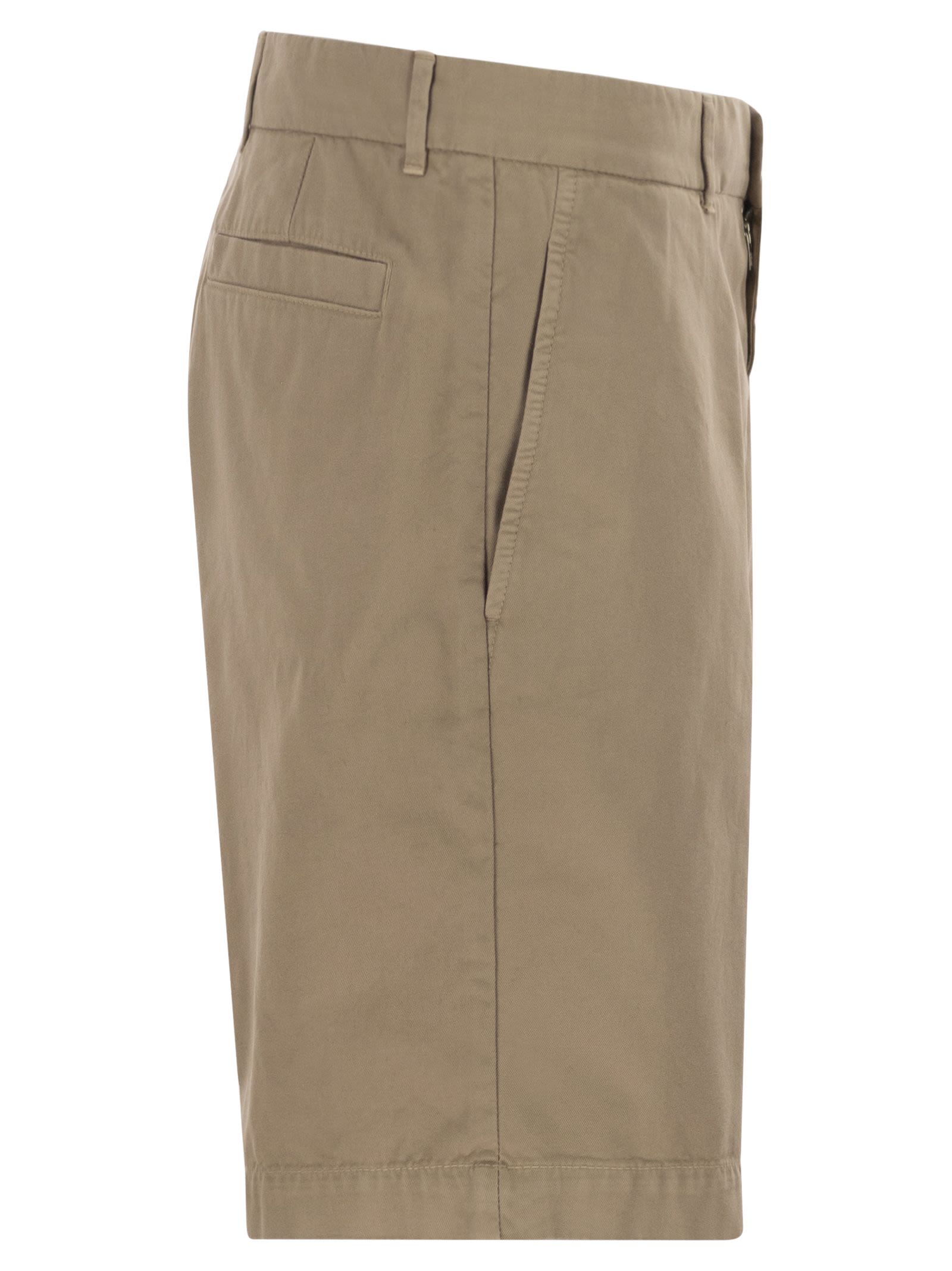 Brunello Cucinelli Men Cotton Gabardine Bermuda Shorts BRUNELLO CUCINELLI