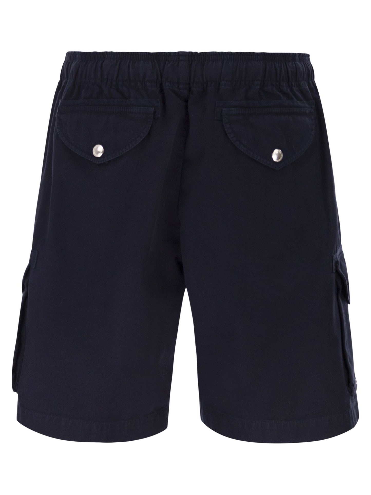 Brunello Cucinelli Men Bermuda Shorts In Garment-Dyed Cotton Gabardine With Drawstring And Double Darts BRUNELLO CUCINELLI