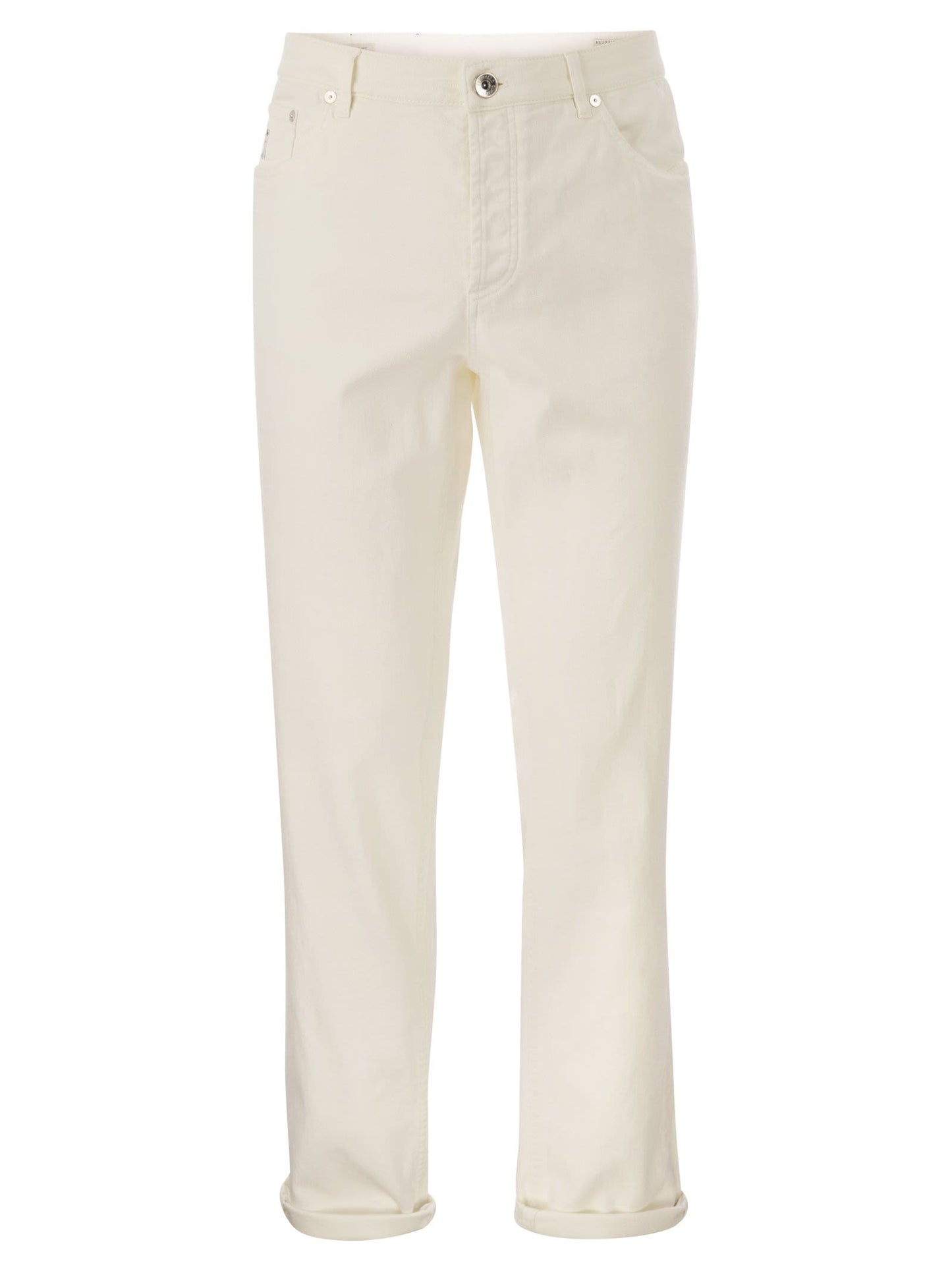 Brunello Cucinelli Men Five-Pocket Traditional Fit Trousers In Light Comfort-Dyed Denim BRUNELLO CUCINELLI