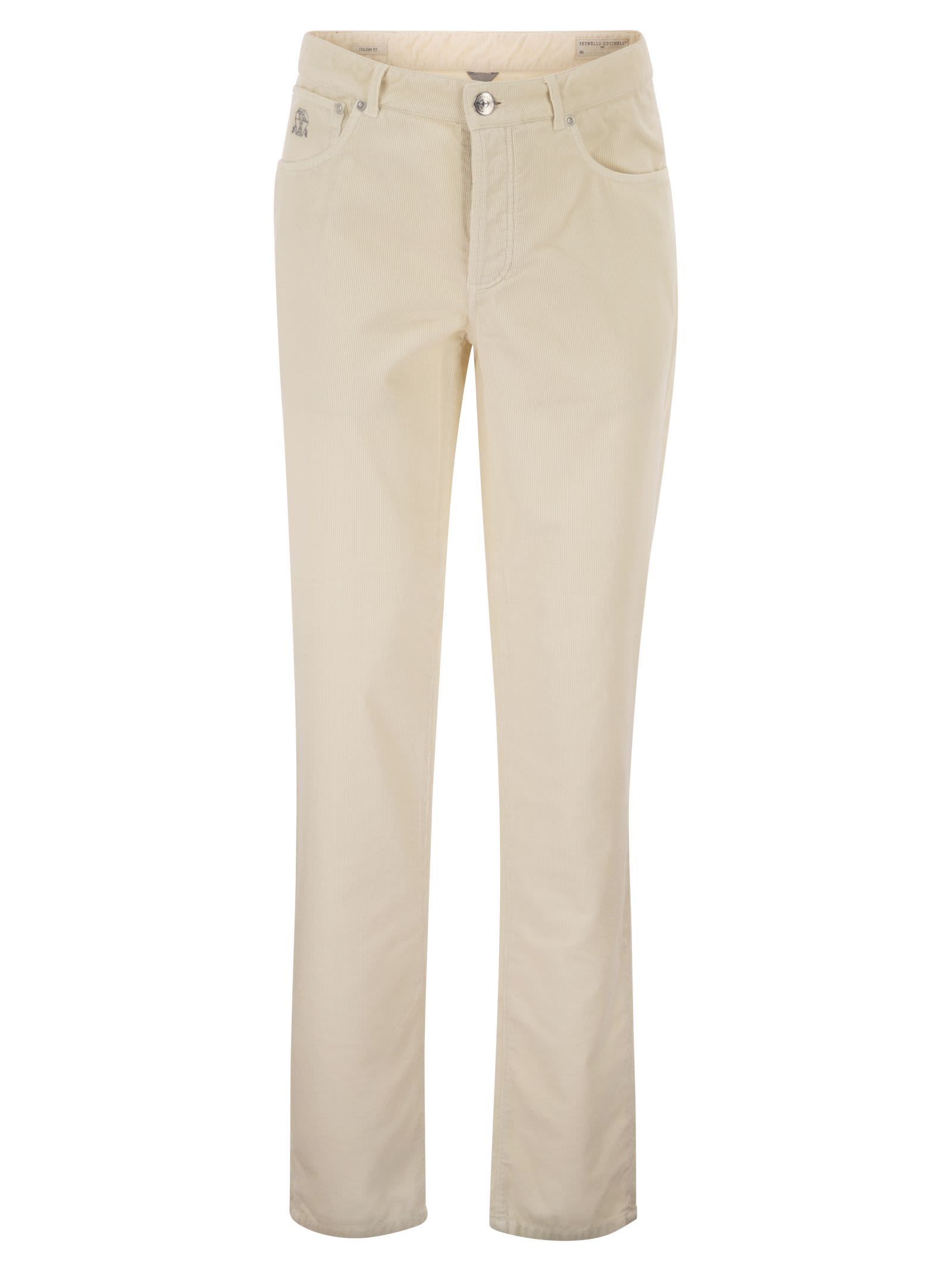 Brunello Cucinelli Men Five-Pocket Cotton Corduroy Trousers BRUNELLO CUCINELLI
