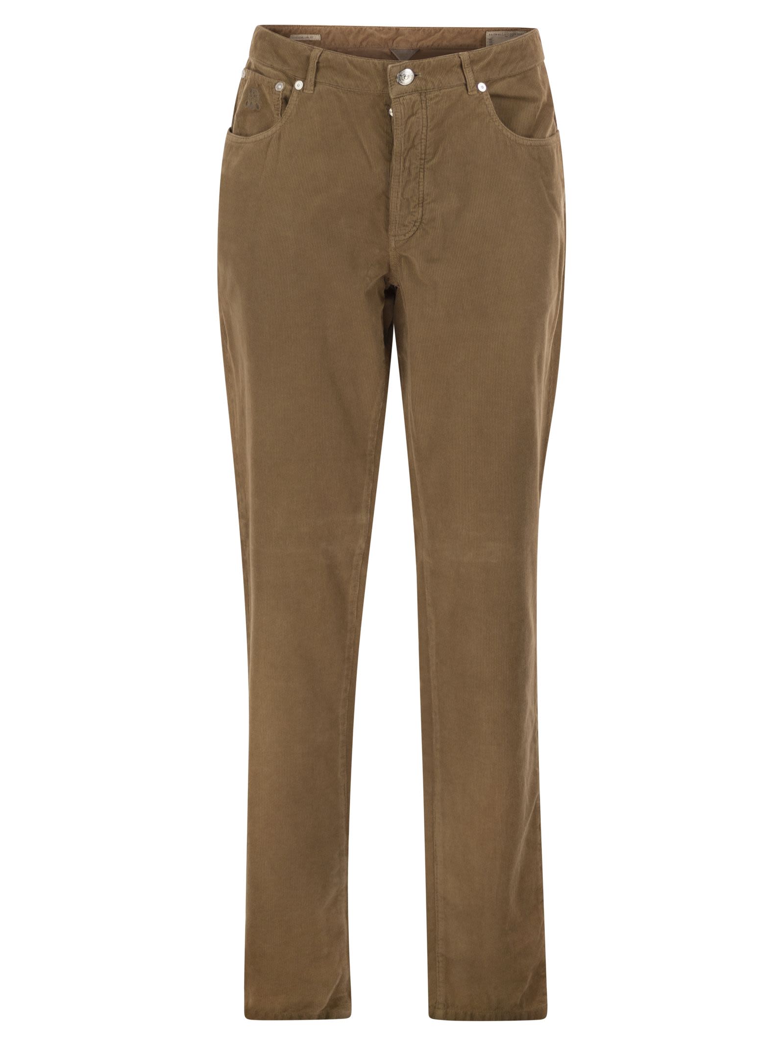 Brunello Cucinelli Men Five-Pocket Cotton Corduroy Trousers BRUNELLO CUCINELLI