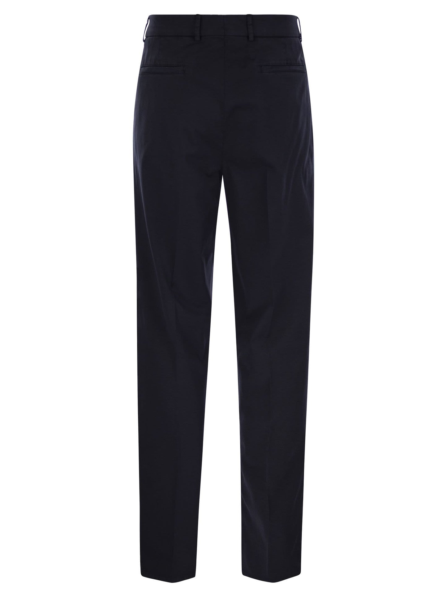 Brunello Cucinelli Men Garment-Dyed Leisure Fit Trousers In American Pima Comfort Cotton With Pleats BRUNELLO CUCINELLI