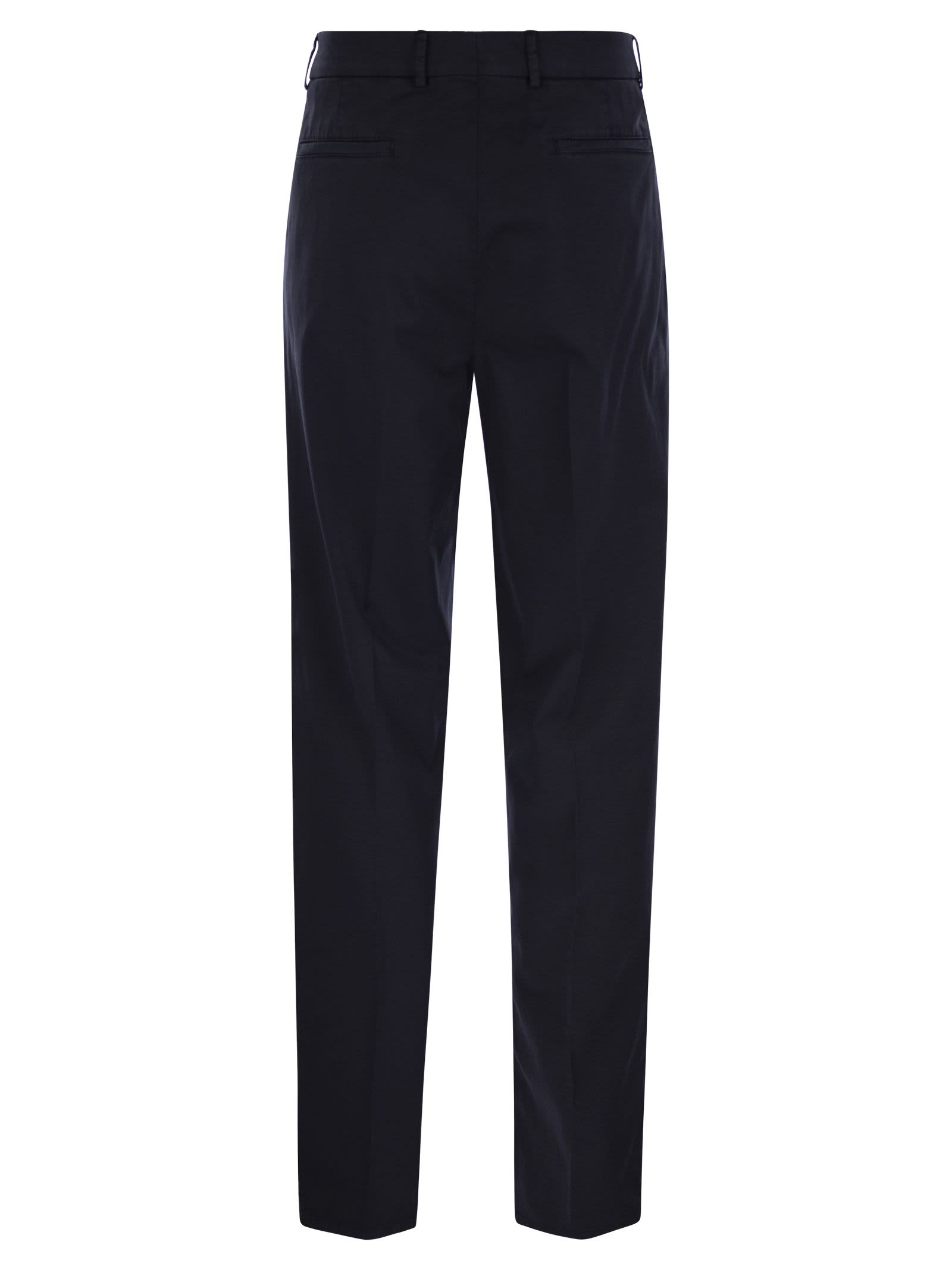 Brunello Cucinelli Men Garment-Dyed Leisure Fit Trousers In American Pima Comfort Cotton With Pleats BRUNELLO CUCINELLI