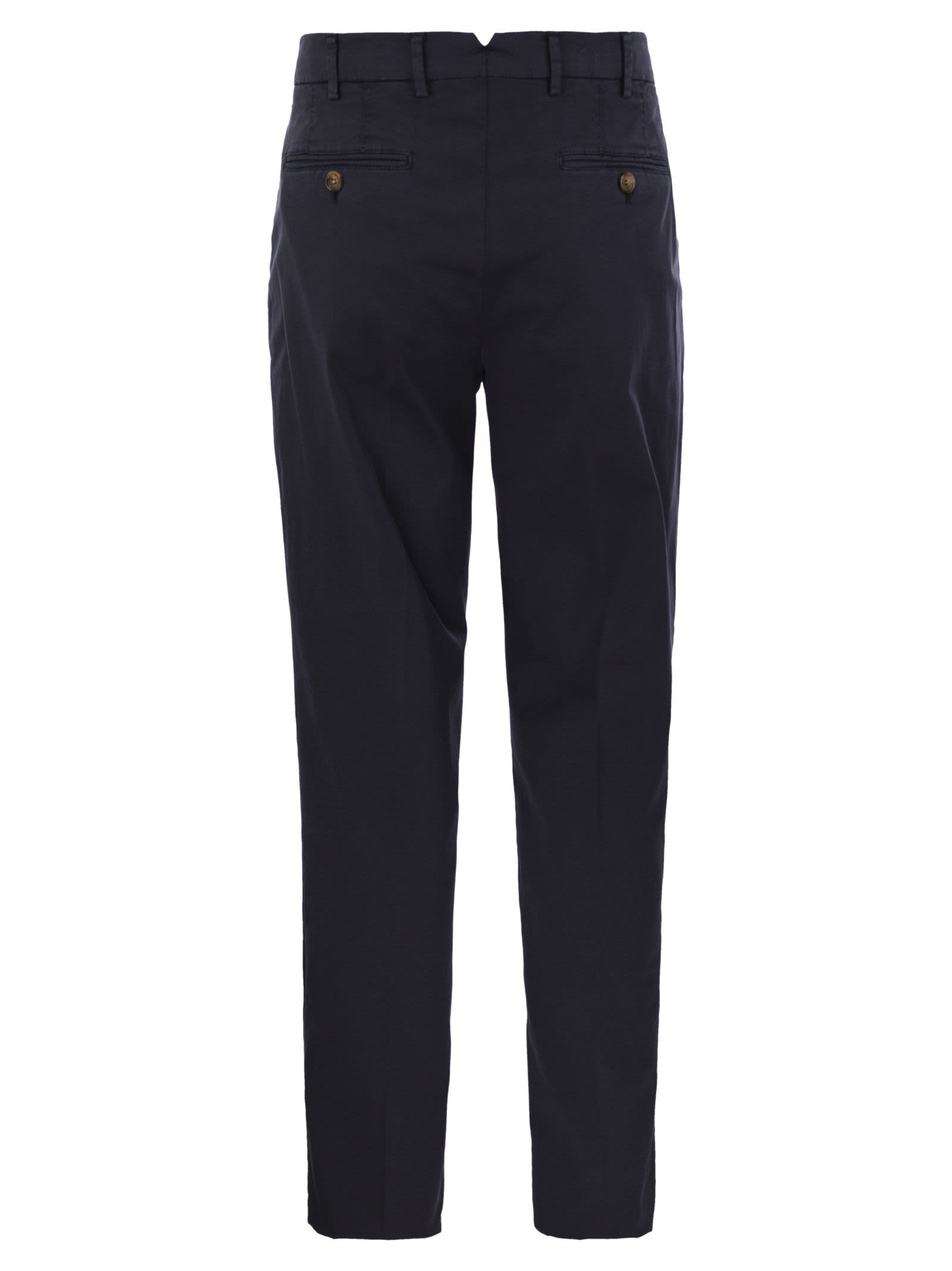Brunello Cucinelli Men Italian Fit Cotton Gabardine Trousers BRUNELLO CUCINELLI