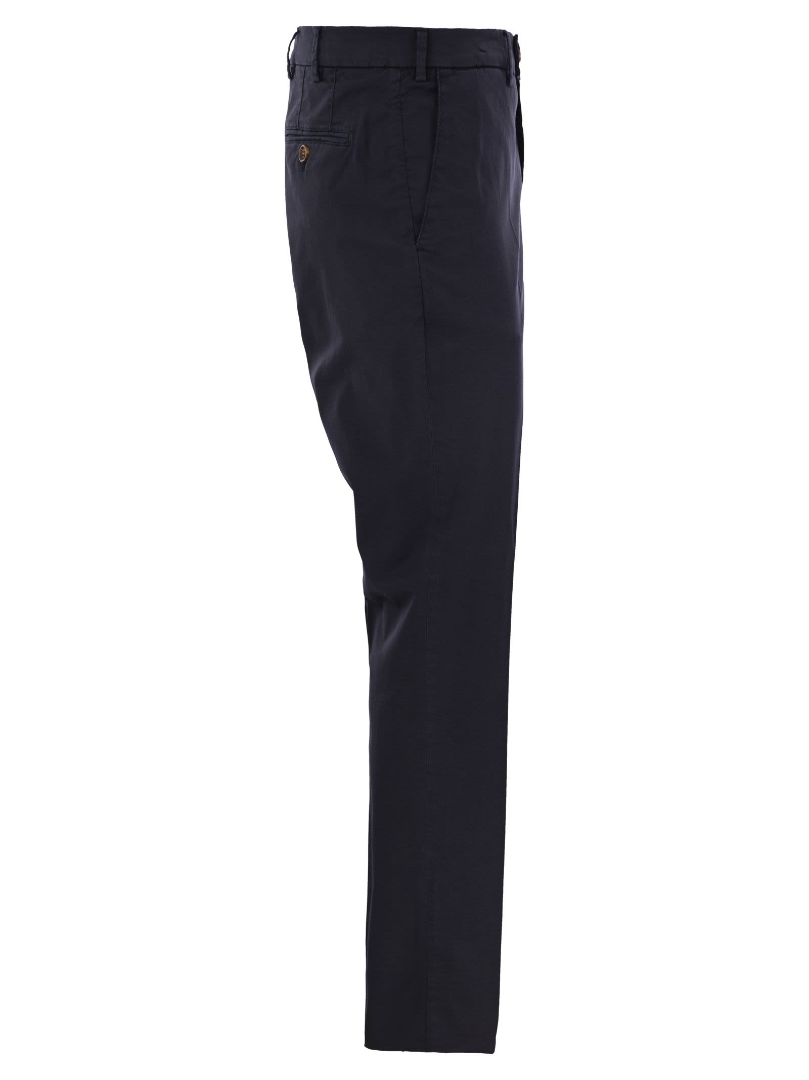 Brunello Cucinelli Men Italian Fit Cotton Gabardine Trousers BRUNELLO CUCINELLI
