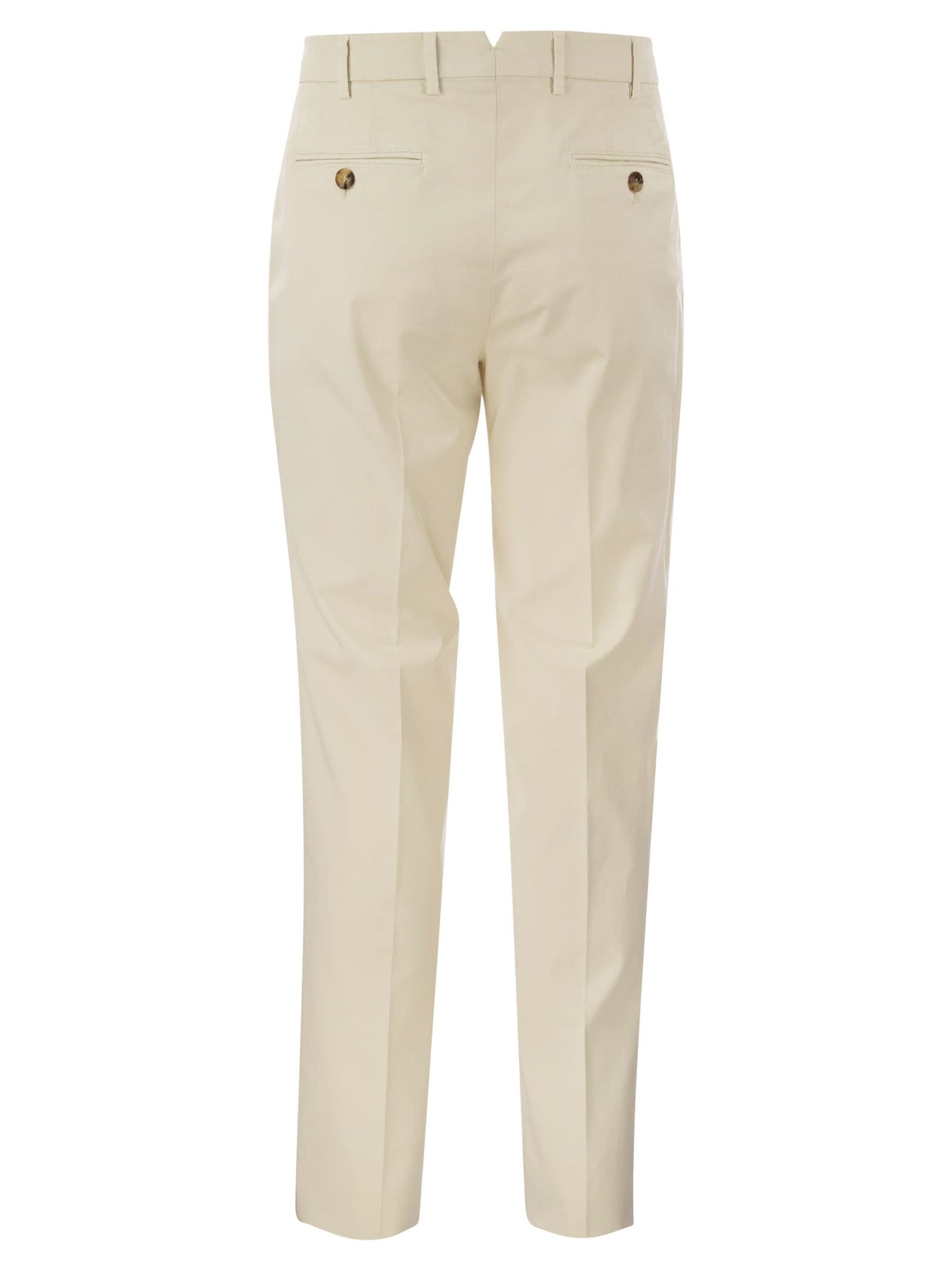 Brunello Cucinelli Men Italian Fit Cotton Gabardine Trousers BRUNELLO CUCINELLI
